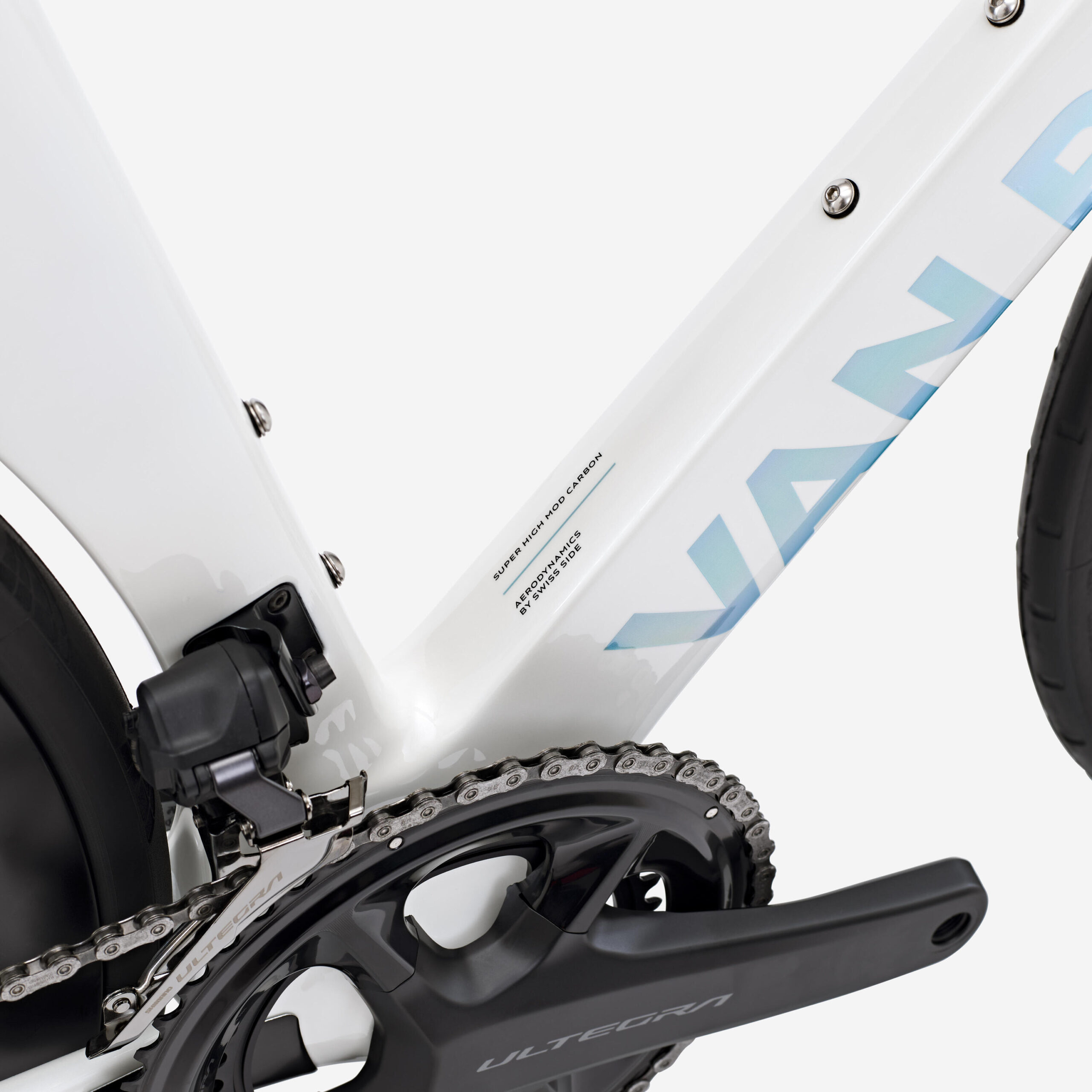 Vélo de route Shimano Ultegra DI2 2x12v capteur de puissance, RCR-F Pro blanc – Image 9