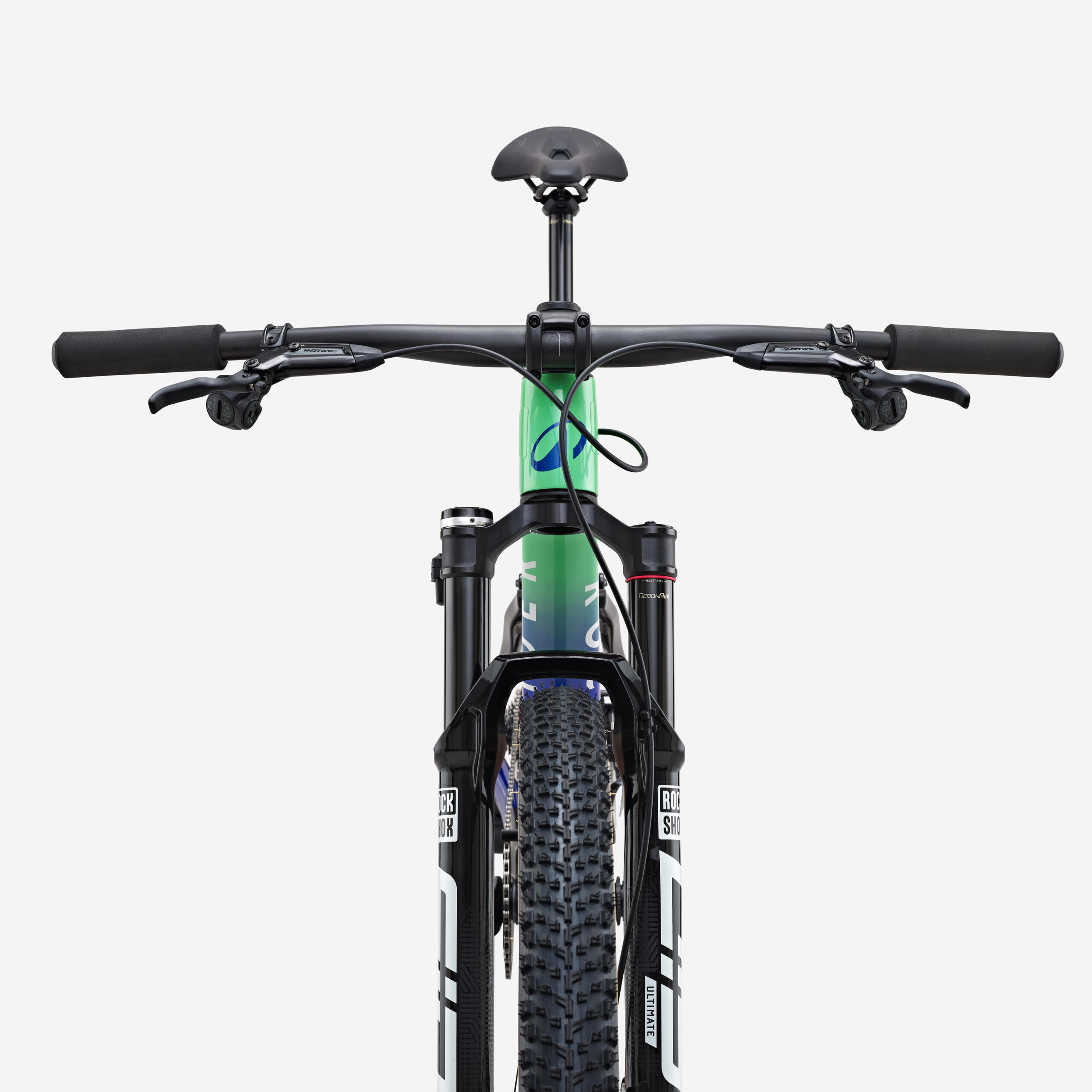 Vélo VTT tout-suspendu XC 29" cadre carbone, RACE 940 S TEAM bleu vert – Image 6