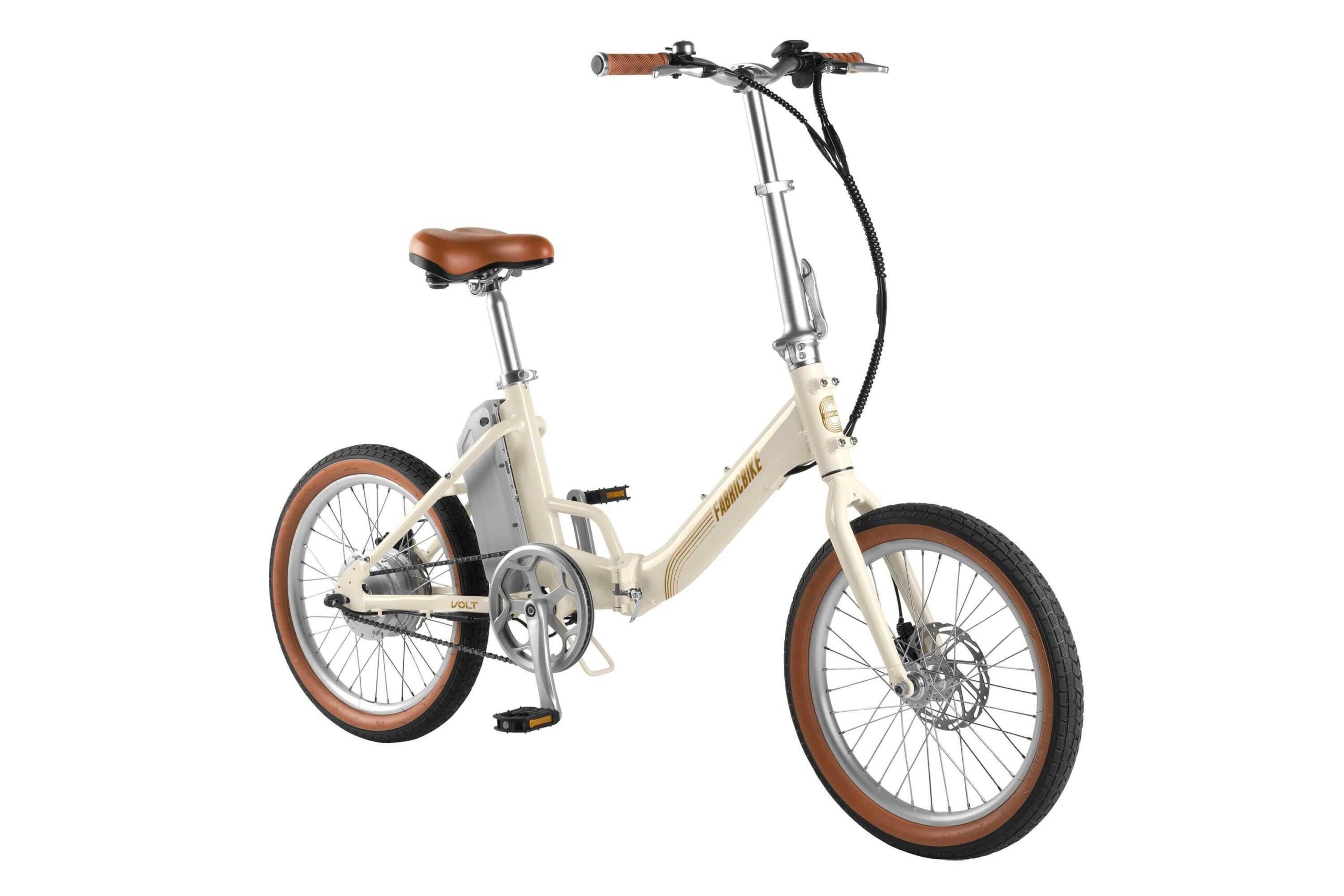 Fabricbike Volt - Vélo électrique pliable 20" Aluminium. Beige Plus