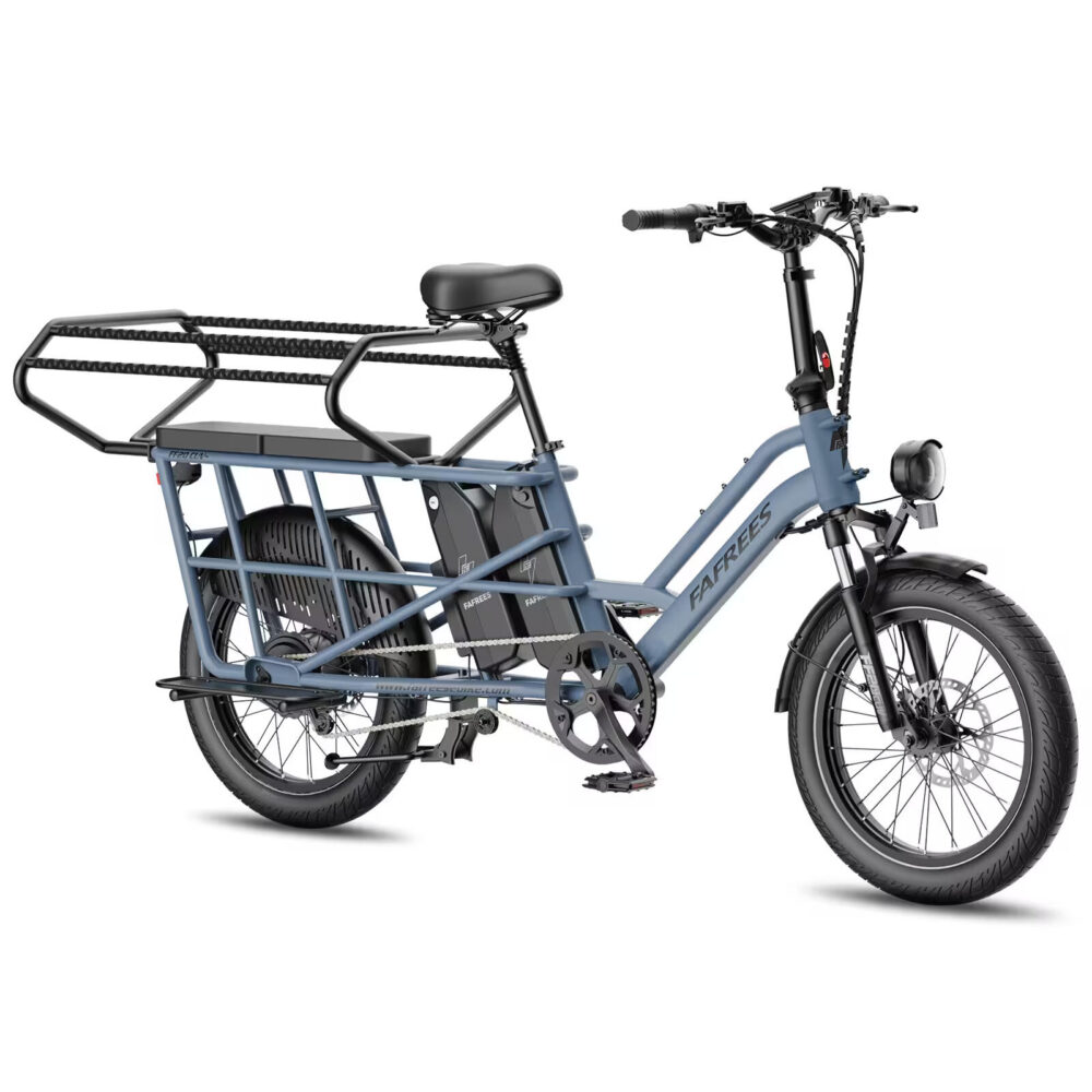 Vélo Cargo FF20 CUV Batteries 2x12Ah 140km Pneus Fat Siège Enfant 200kg