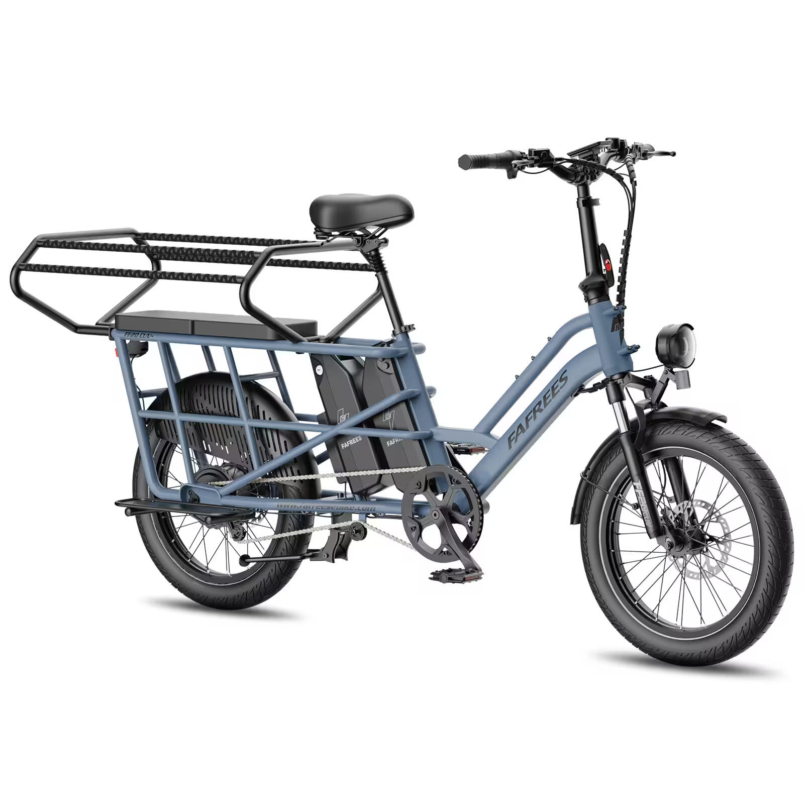 Vélo Cargo FF20 CUV Batteries 2x12Ah 140km Pneus Fat Siège Enfant 200kg