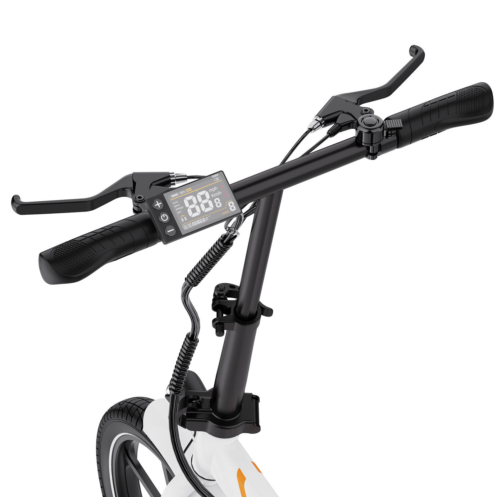Vélo Électrique Pliable 250W Compact et Léger – EVERCROSS EK5 Blanc – Image 3