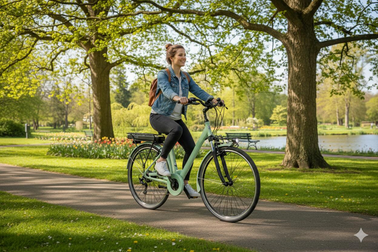 VÉLO ÉLECTRIQUE A3 ATHENA 28 VERT – Image 3