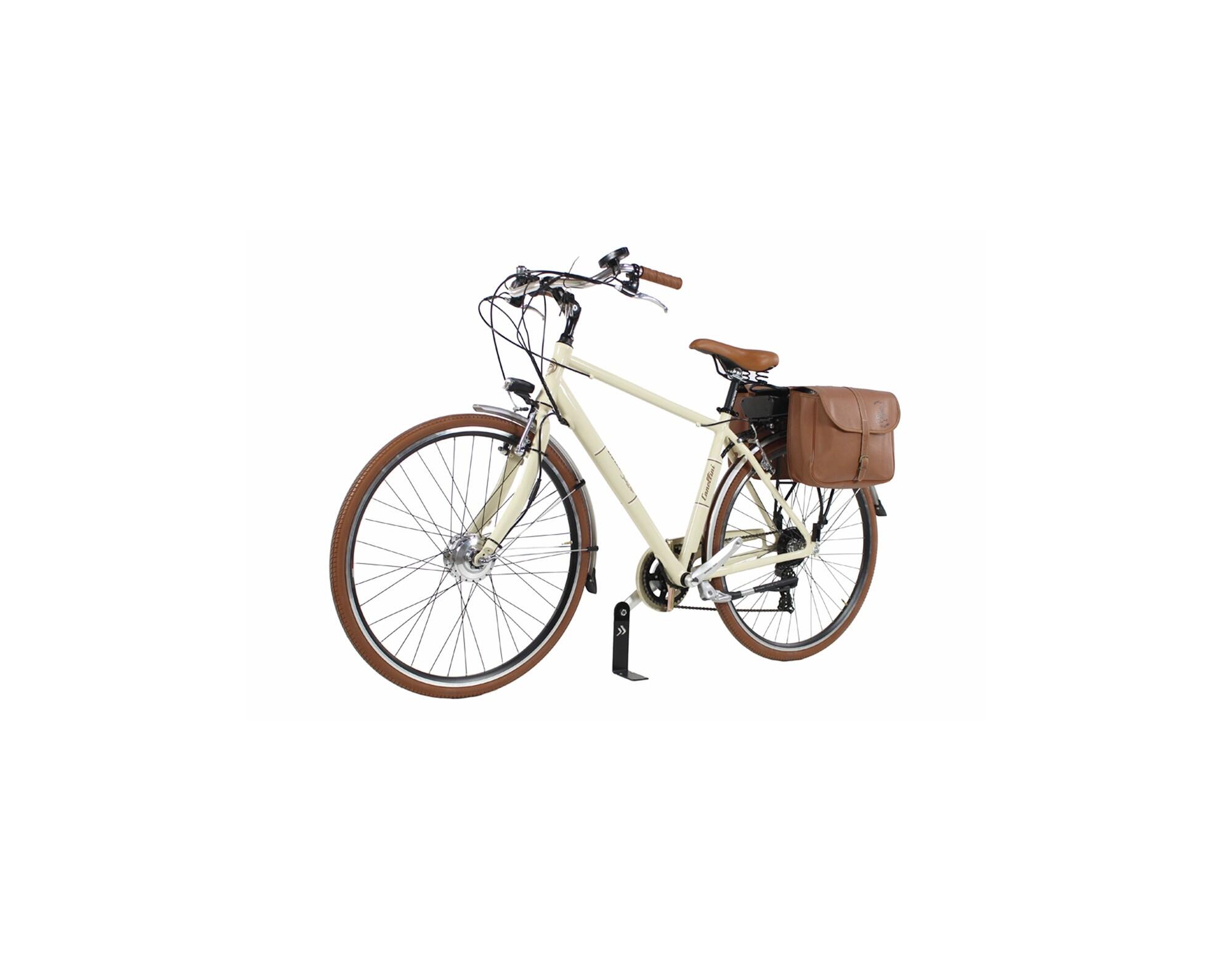 Vélo électrique de ville Dolce Vita by Canellini Homme avec sacoches - Beige – Image 2