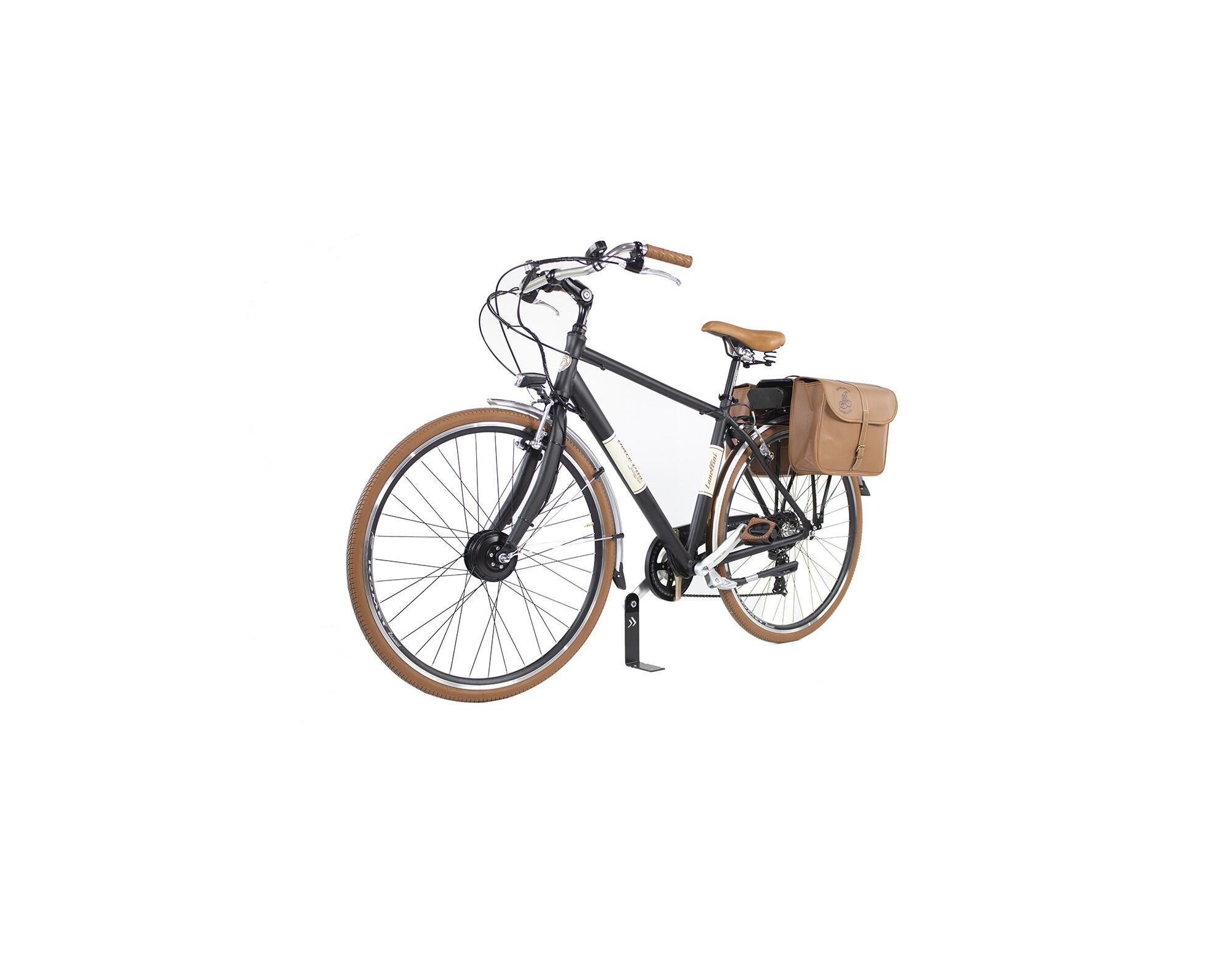 Vélo électrique de ville Dolce Vita by Canellini Homme avec sacoches - Noir – Image 2