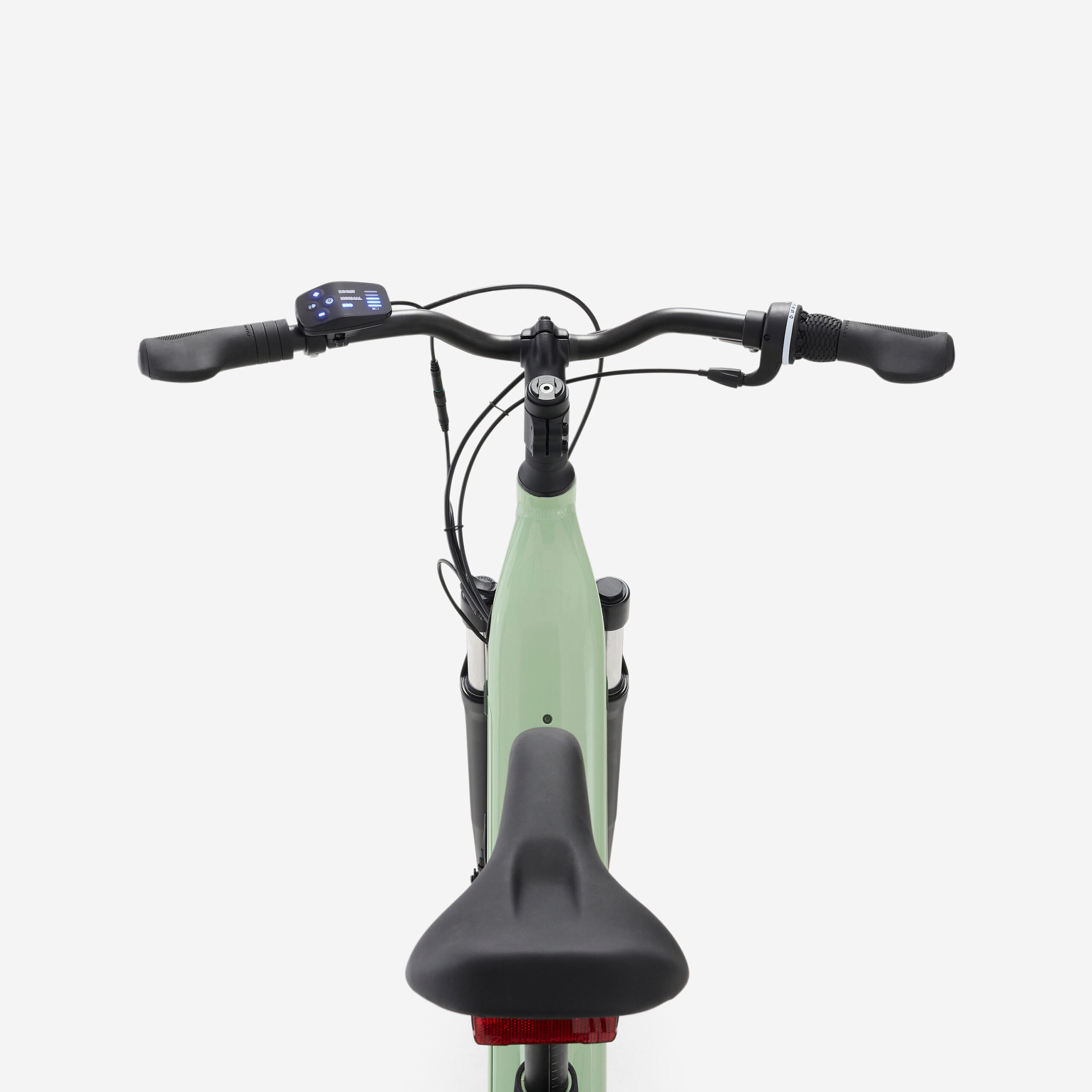 Vélo tout chemin électrique cadre bas, E-ACTV 100 vert amande