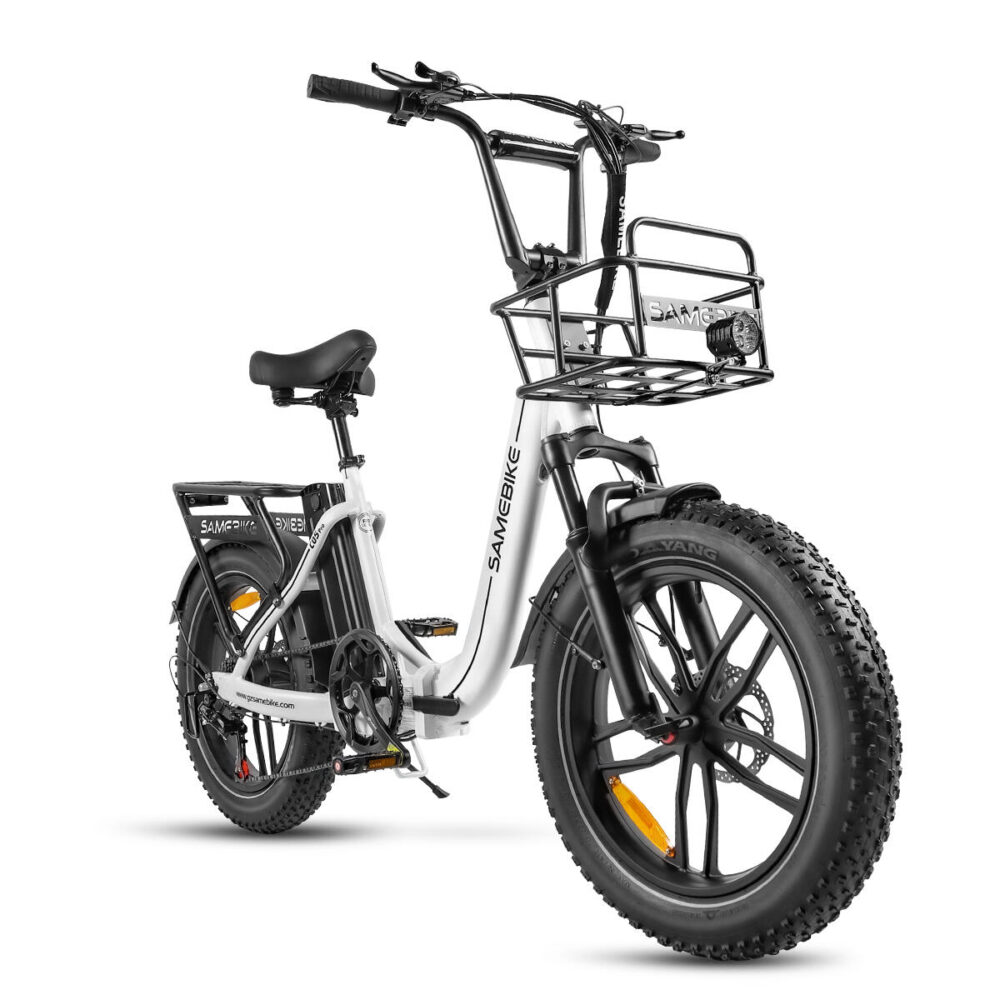 Vélo électrique pliant Samebike C05 Pro avec panier et batterie 36V 13AH