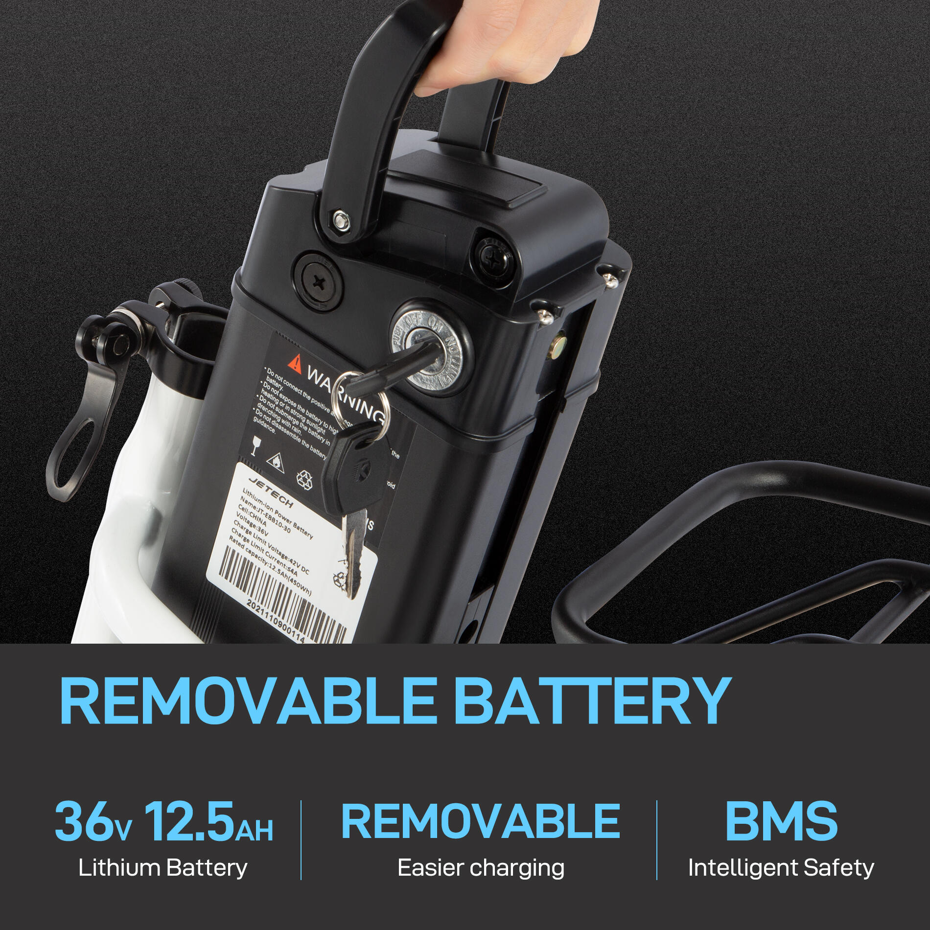 Vélo électrique DYU C6, pneus 26 pouces, batterie 36 V 12,5 Ah – Image 3