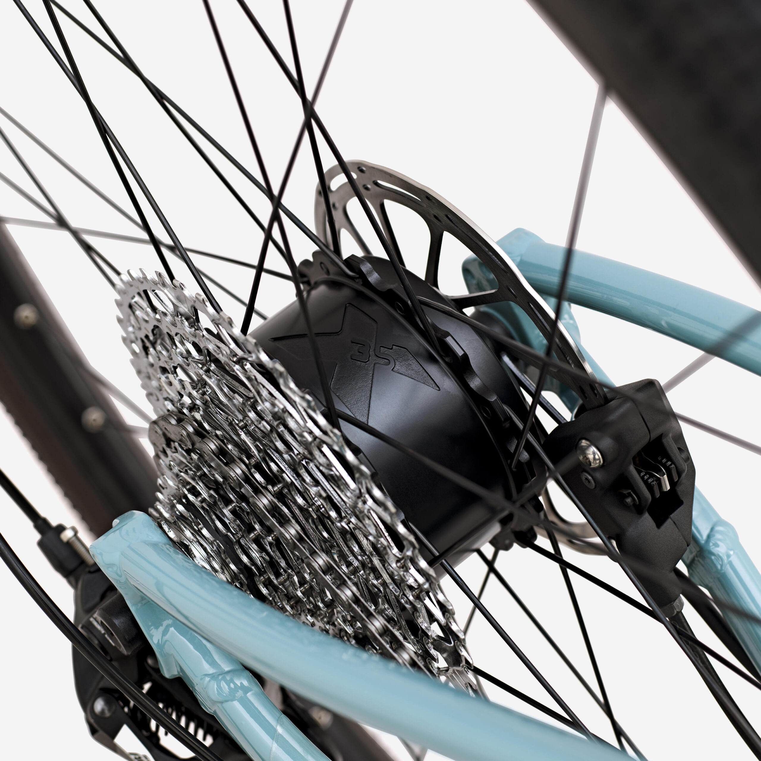 Vélo gravel électrique - E-GRVL AF HD Mahle X35 SRAM Apex 1x12 bleu – Image 4