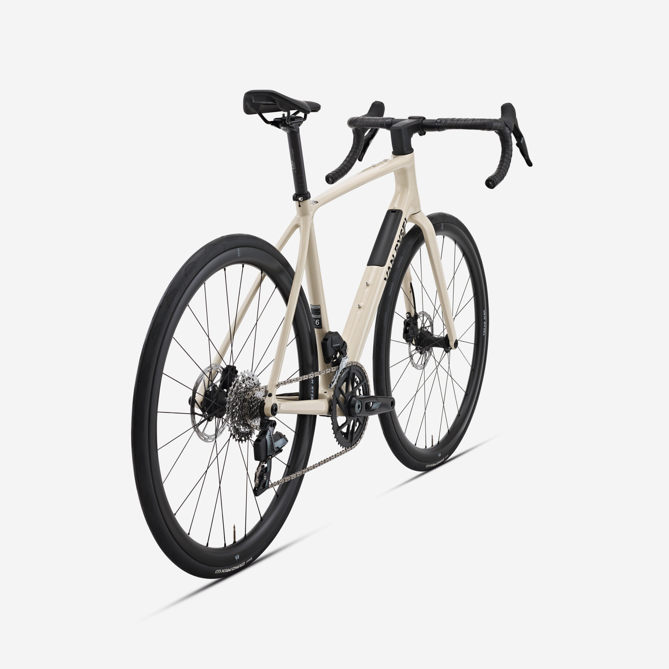 Vélo de route carbone SRAM Rival AXS E1 2x12v, EDR CF beige