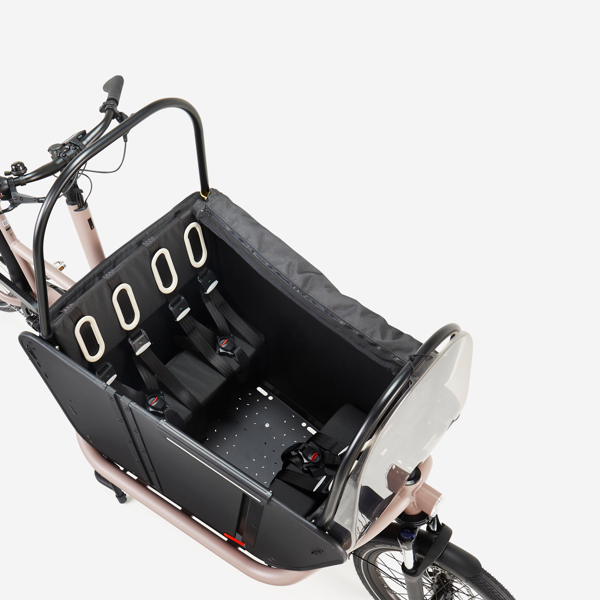 Seconde vie - Velo cargo electrique biporteur famille f900e taupe