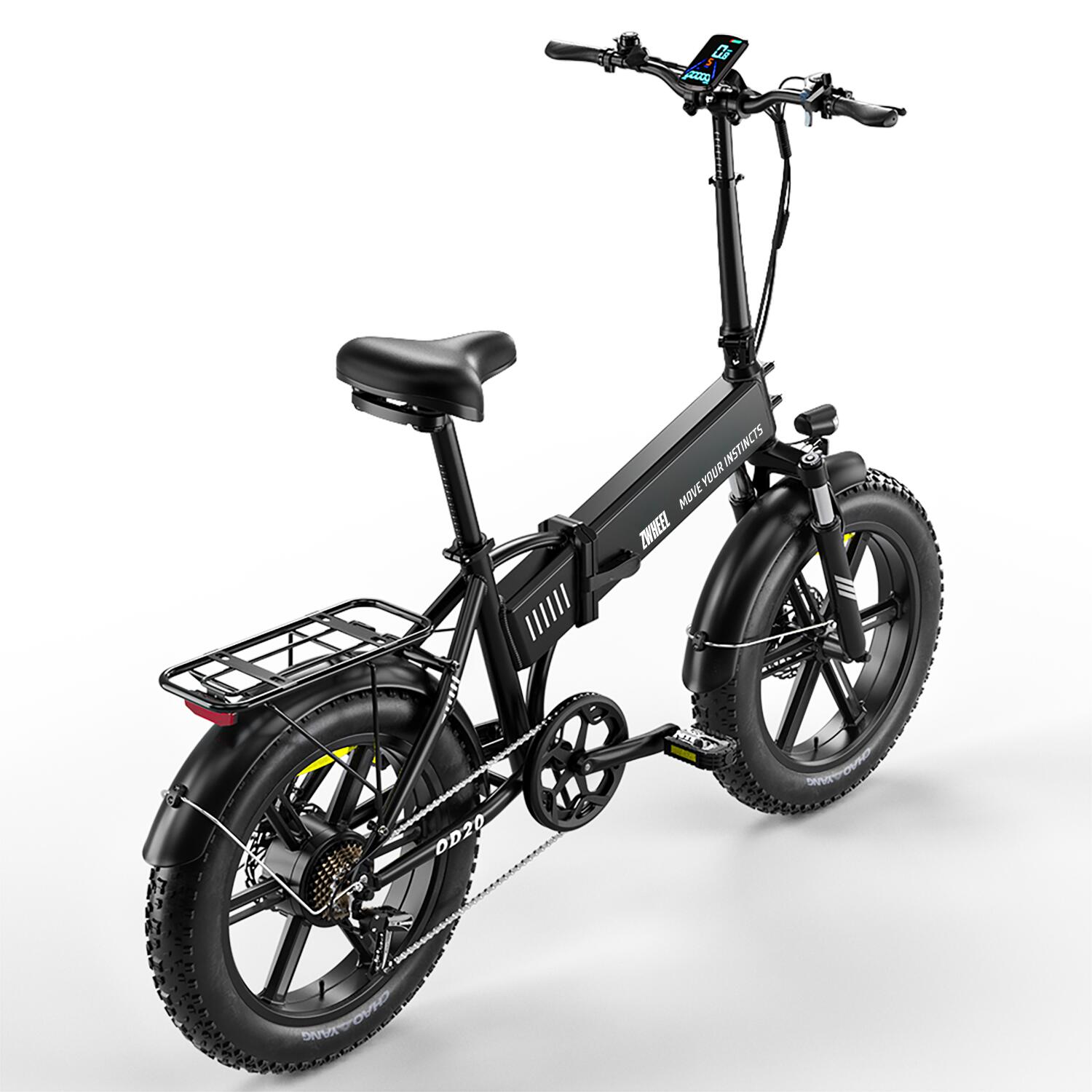 Vélo électrique pliable ZWheel Urban Flux, 250W, 55 Nm, 13Ah, 100 km, noir