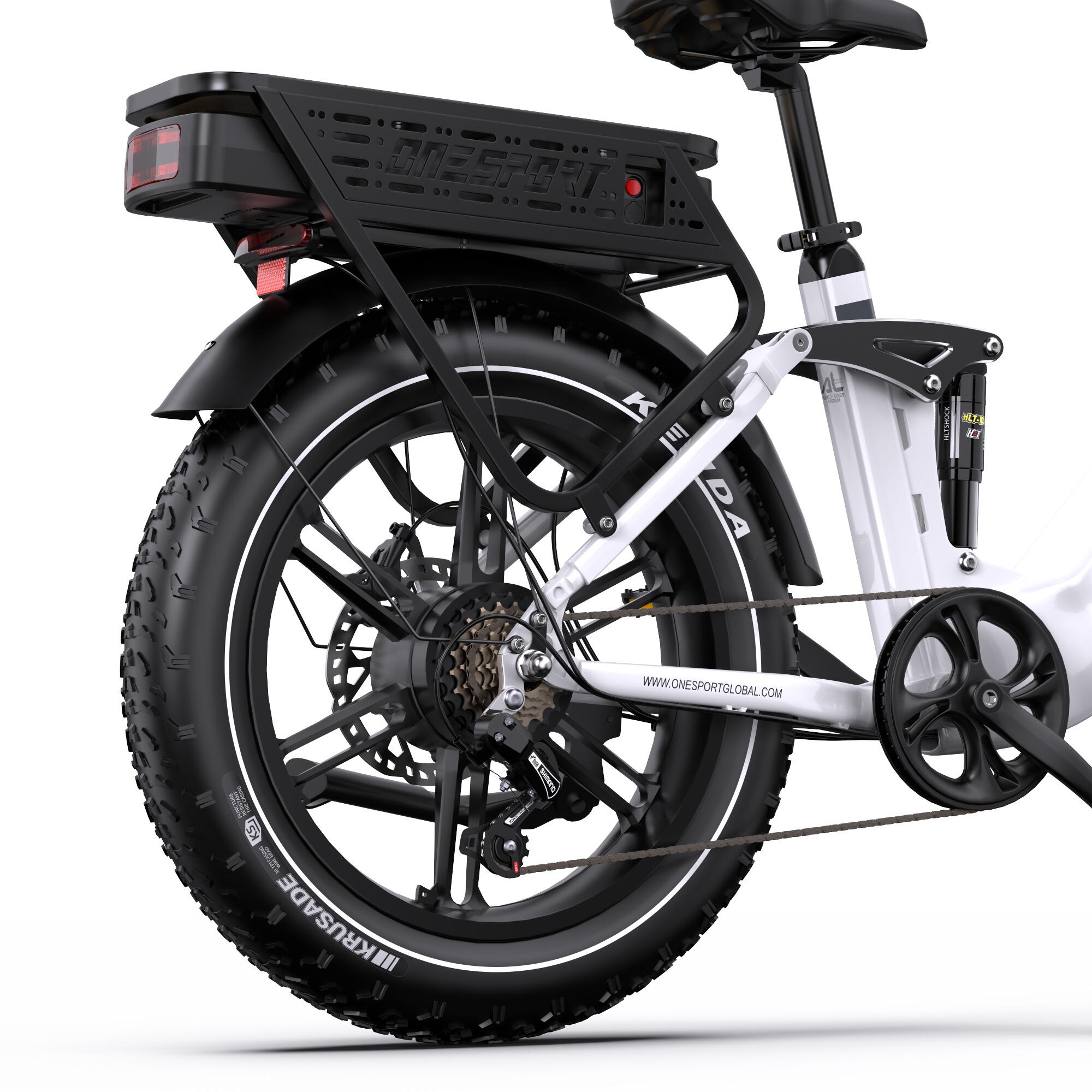 Vélo électrique tout suspendu ONESPORT OT08 PRO 48V 18Ah*2 Double batterie – Image 2
