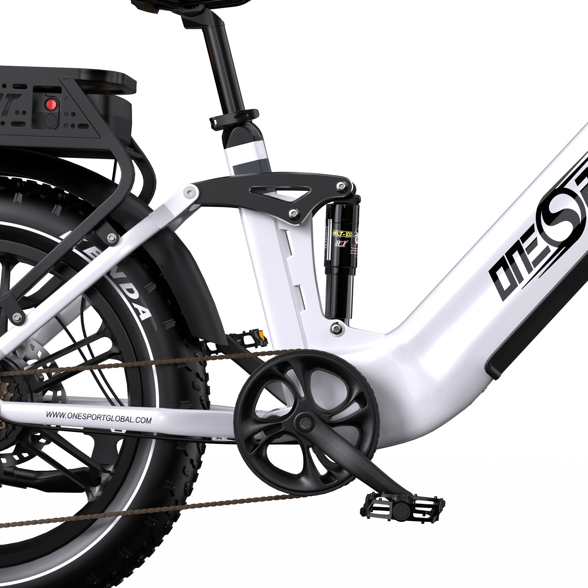 Vélo électrique tout suspendu ONESPORT OT08 PRO 48V 18Ah*2 Double batterie – Image 3