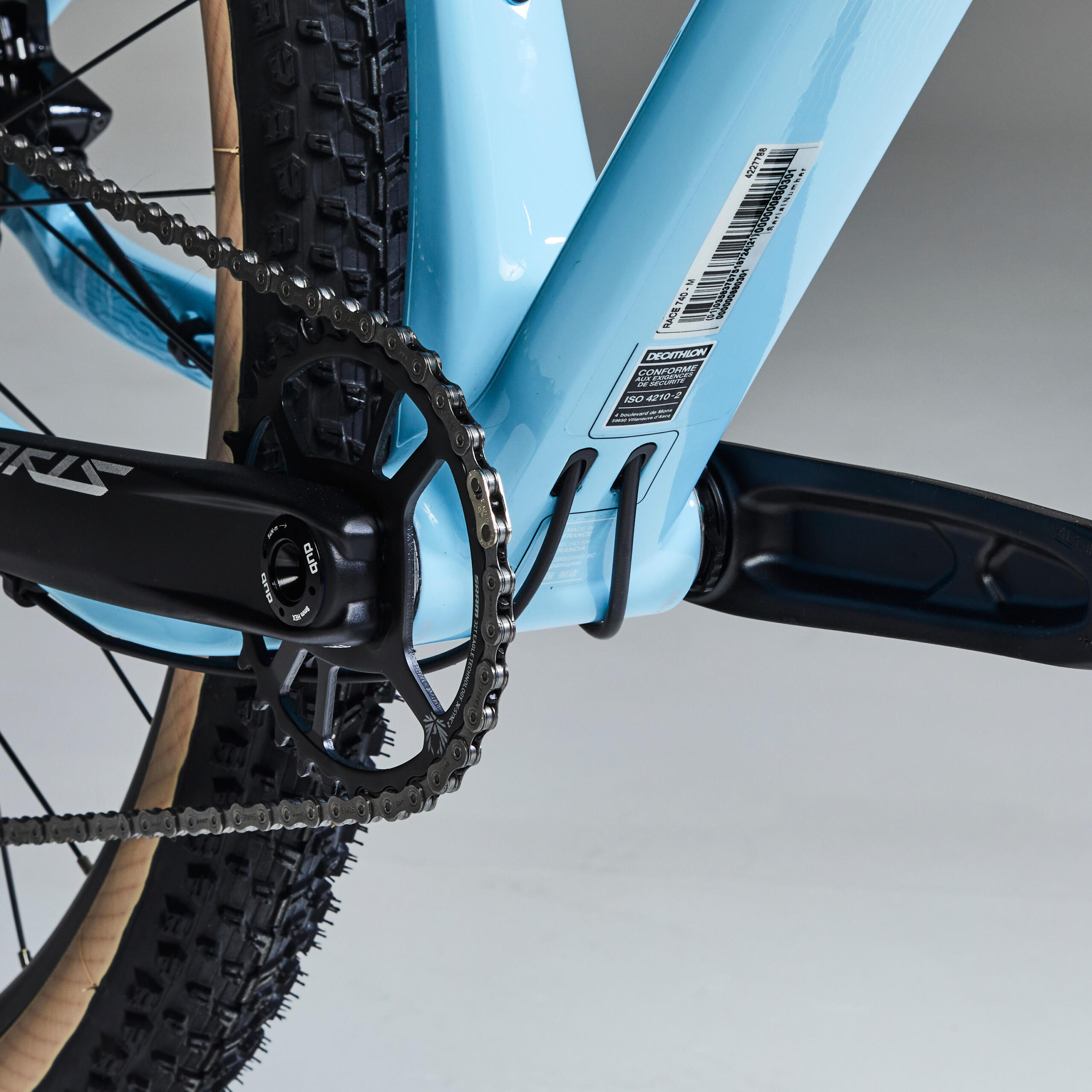 Velo vtt cross country race 740 cadre carbone bleu recon – Image 5