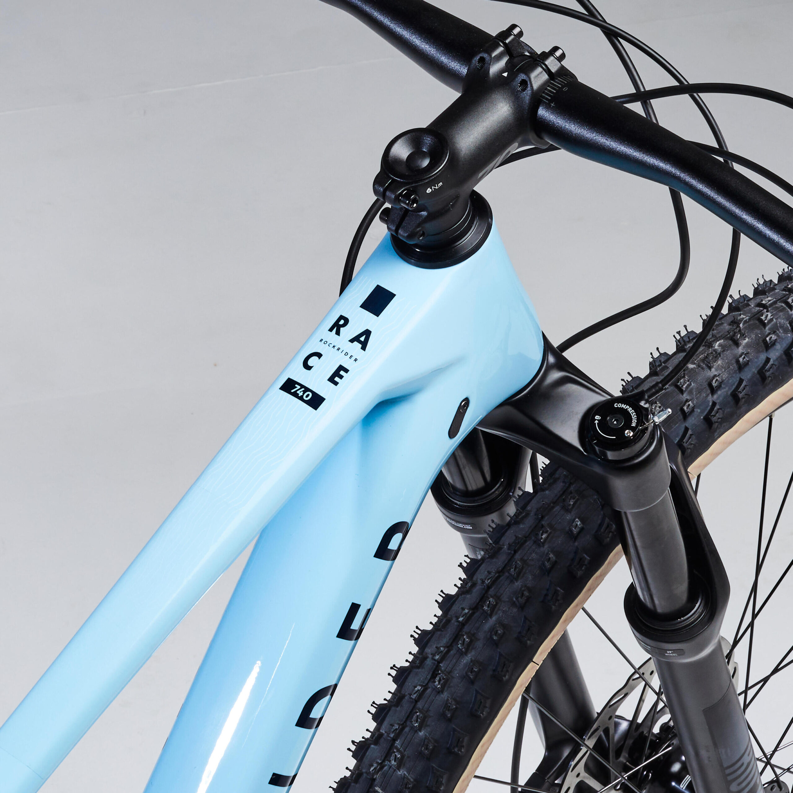 Velo vtt cross country race 740 cadre carbone bleu recon – Image 6