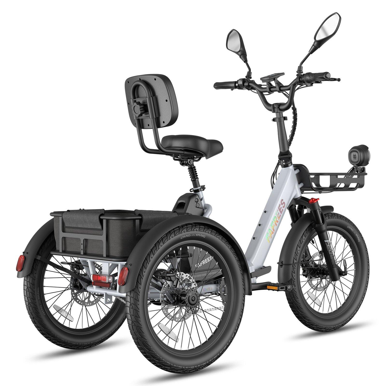 Tricycle Électrique F20 Mate II 48V 25Ah Freins Hydrauliques Paniers 180kg – Image 4