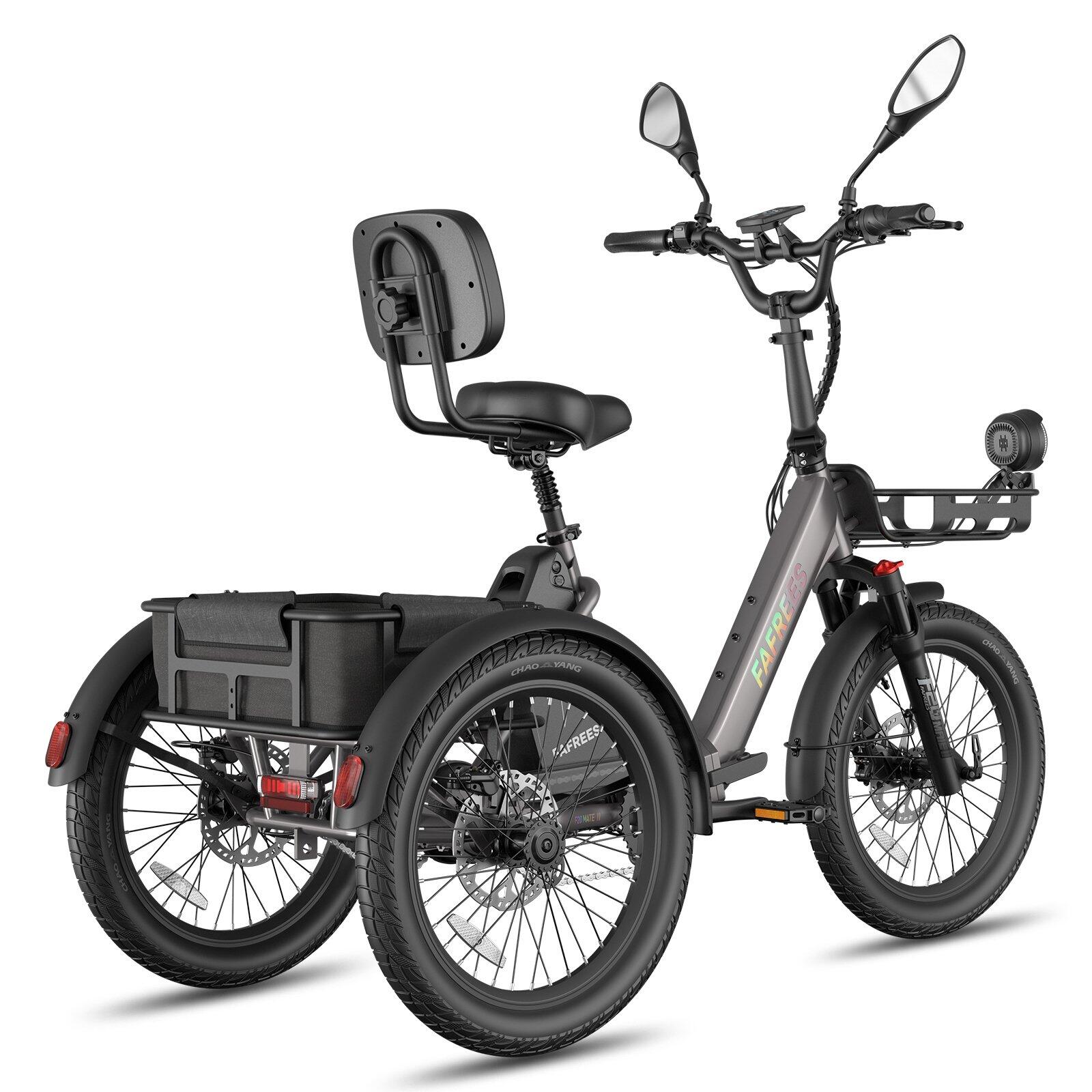 Tricycle Électrique F20 Mate II 48V 25Ah Freins Hydrauliques Paniers 180kg – Image 2