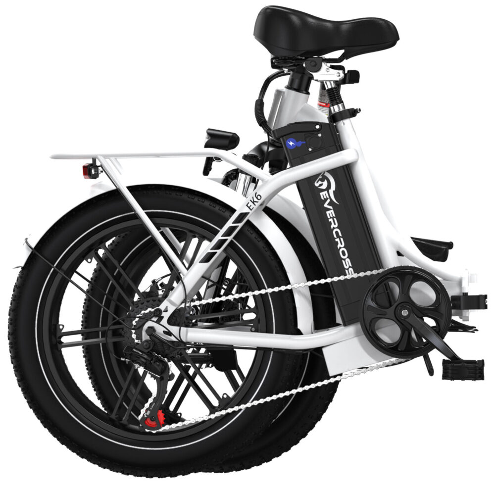 Vélo électrique pliable  Adulte Fat tire 20*4.0 Batterie 13Ah- EK6 Blanc