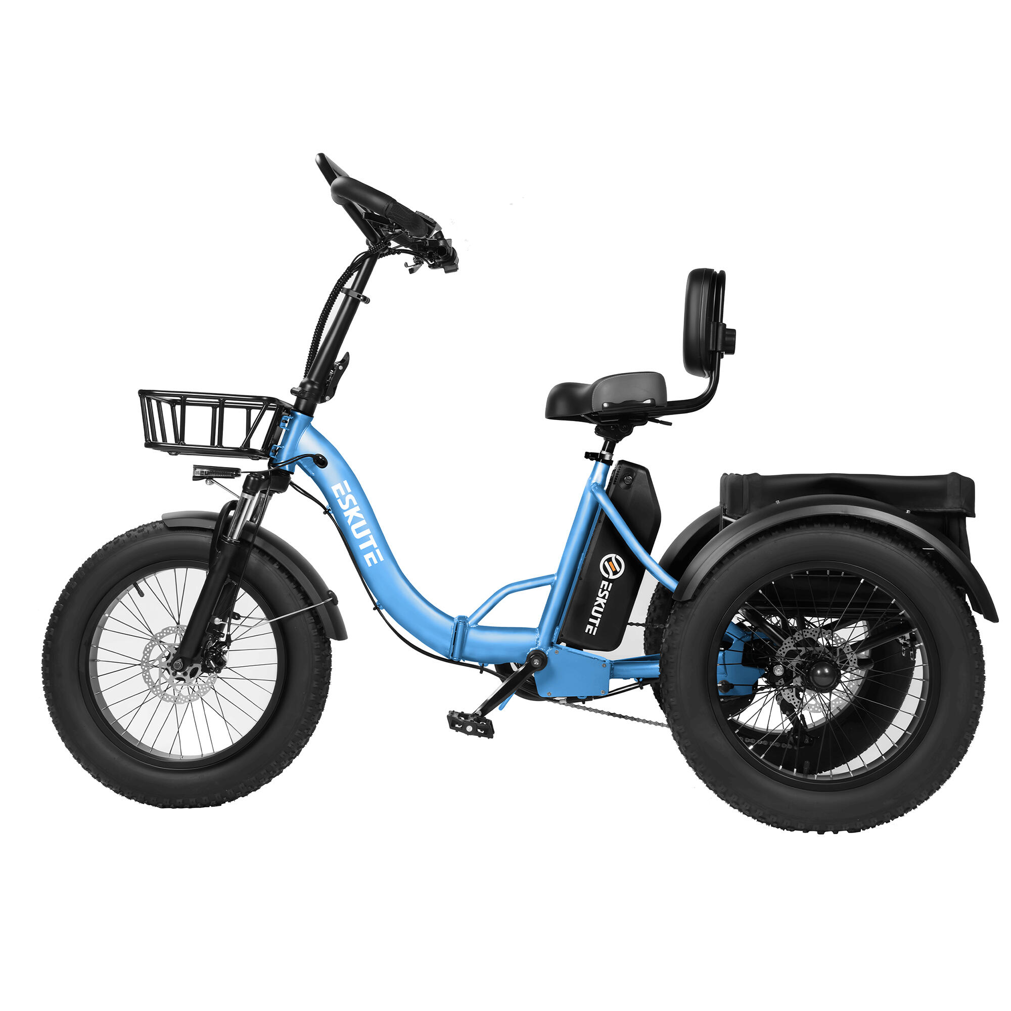 Vélo cargo électrique ESKUTE T302 PRO 20" - Moteur 250 W - Batterie 48 V 20,8 Ah – Image 2