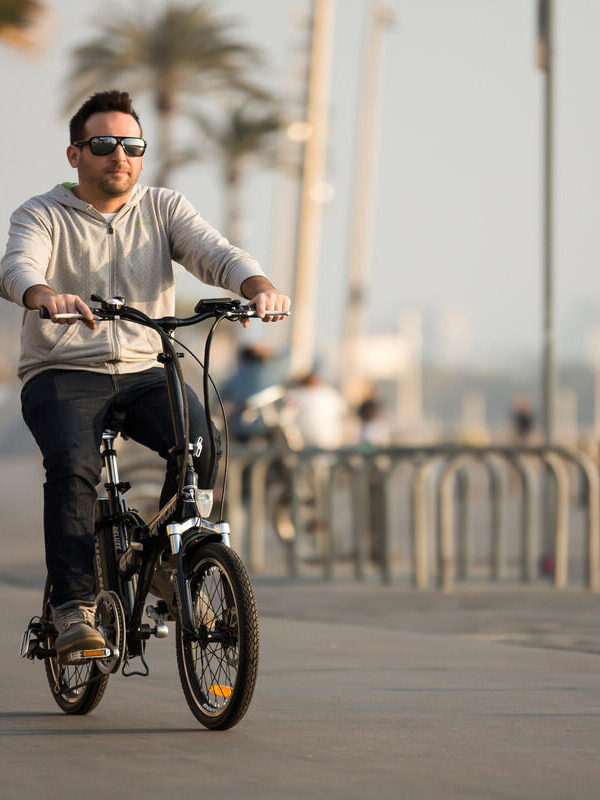 Vélo électrique pliant DeLuxe Noir Brillant