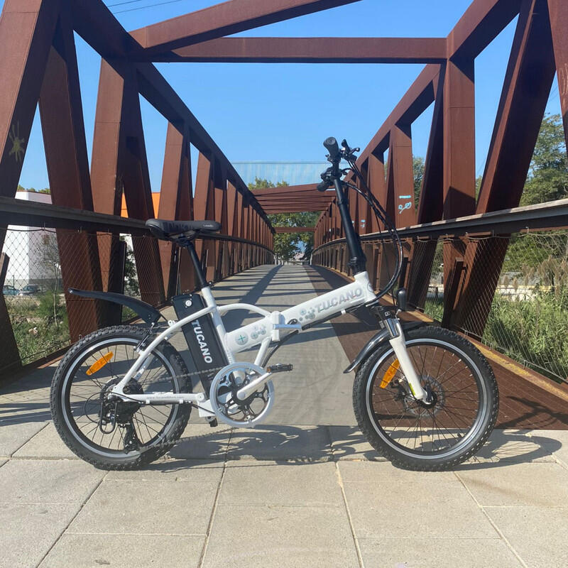 Vélo électrique DeLuxe 250W-36V Blanc Brillant – Image 2