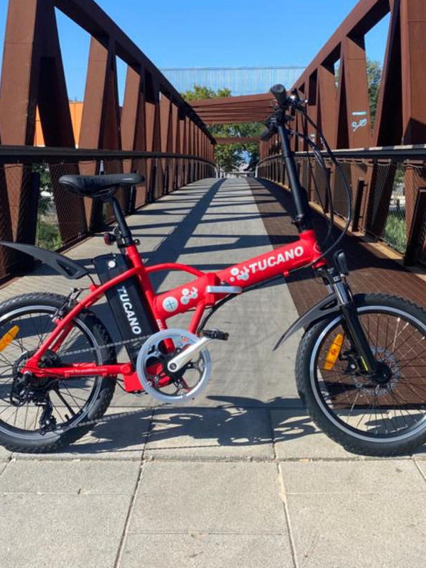Vélo électrique pliant DeLuxe Rouge Mat