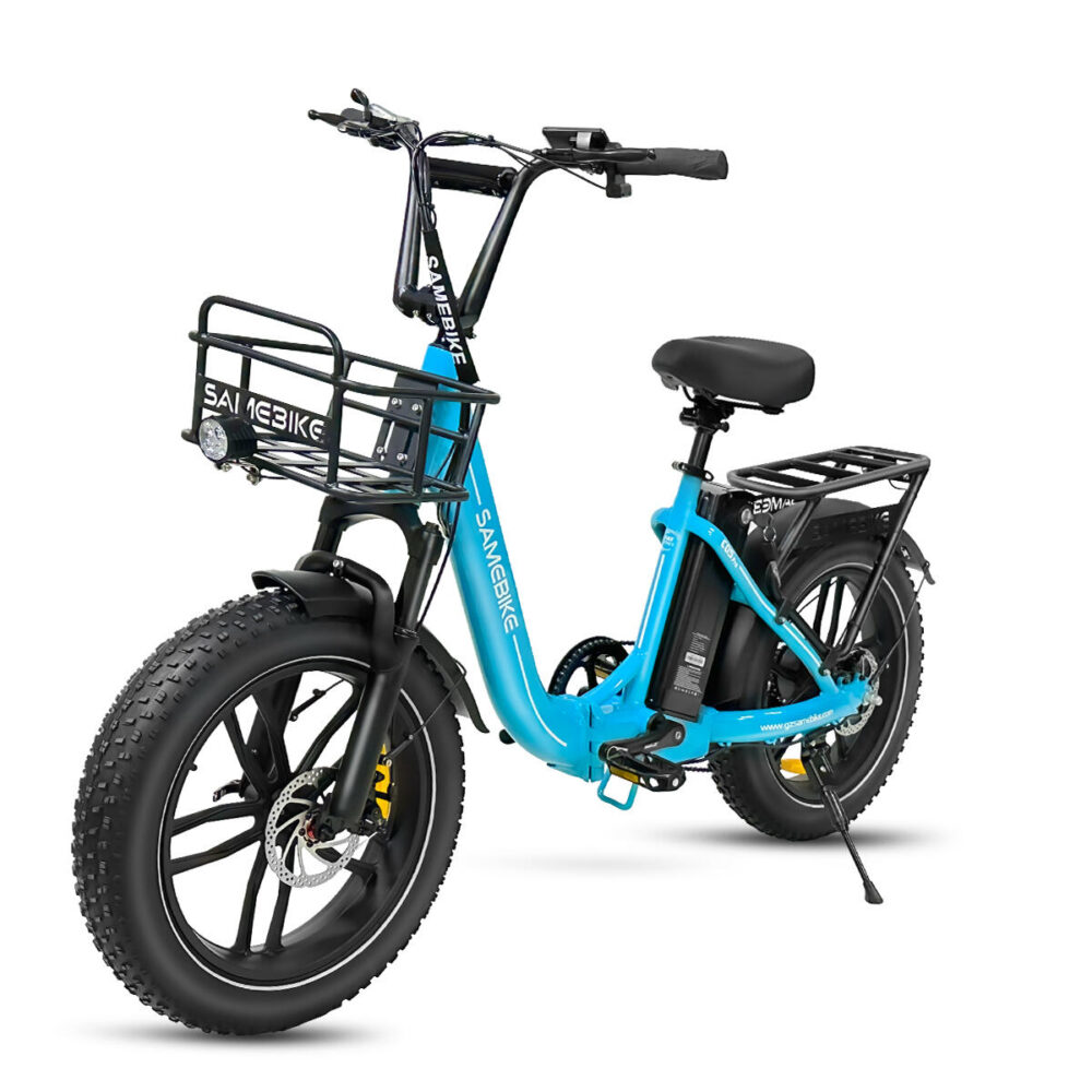 Vélo électrique pliant Samebike C05 Pro avec panier et batterie 36V 13AH