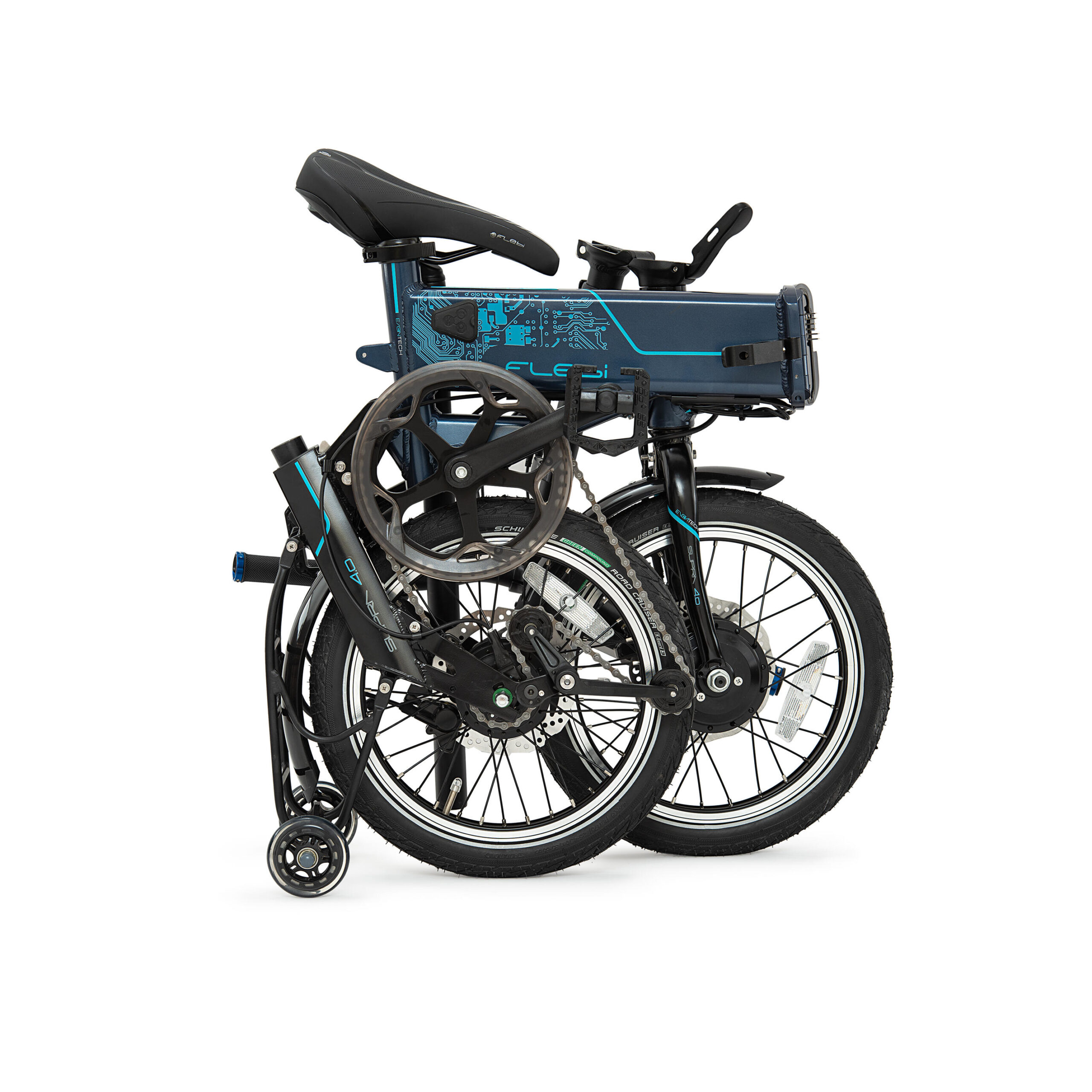 Vélo électrique pliant Supra 4.0+ Tech navy| Roues 16" | Autonomie 90 km