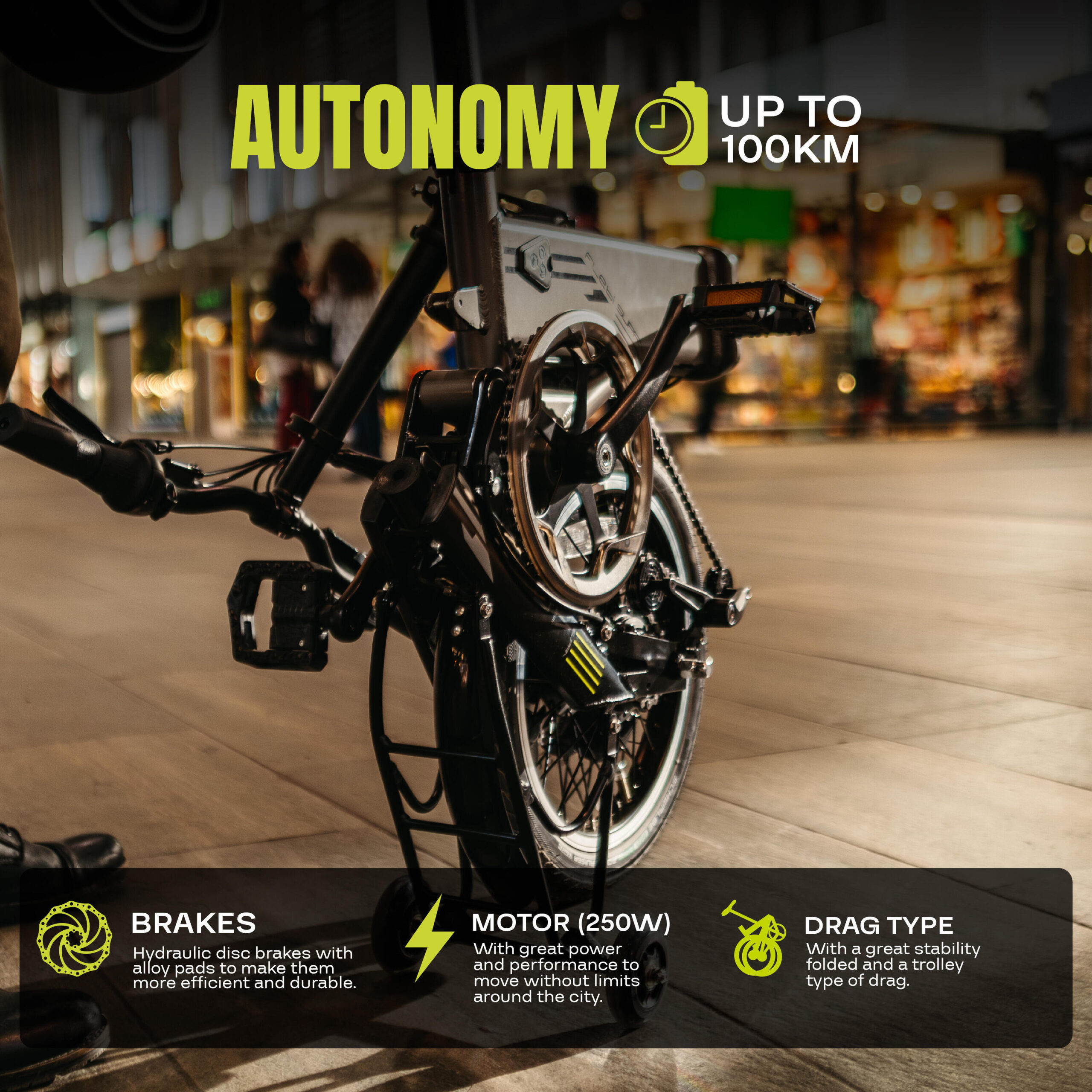 Vélo électrique pliant Supra 4.0+ Tech navy| Roues 16" | Autonomie 90 km – Image 2