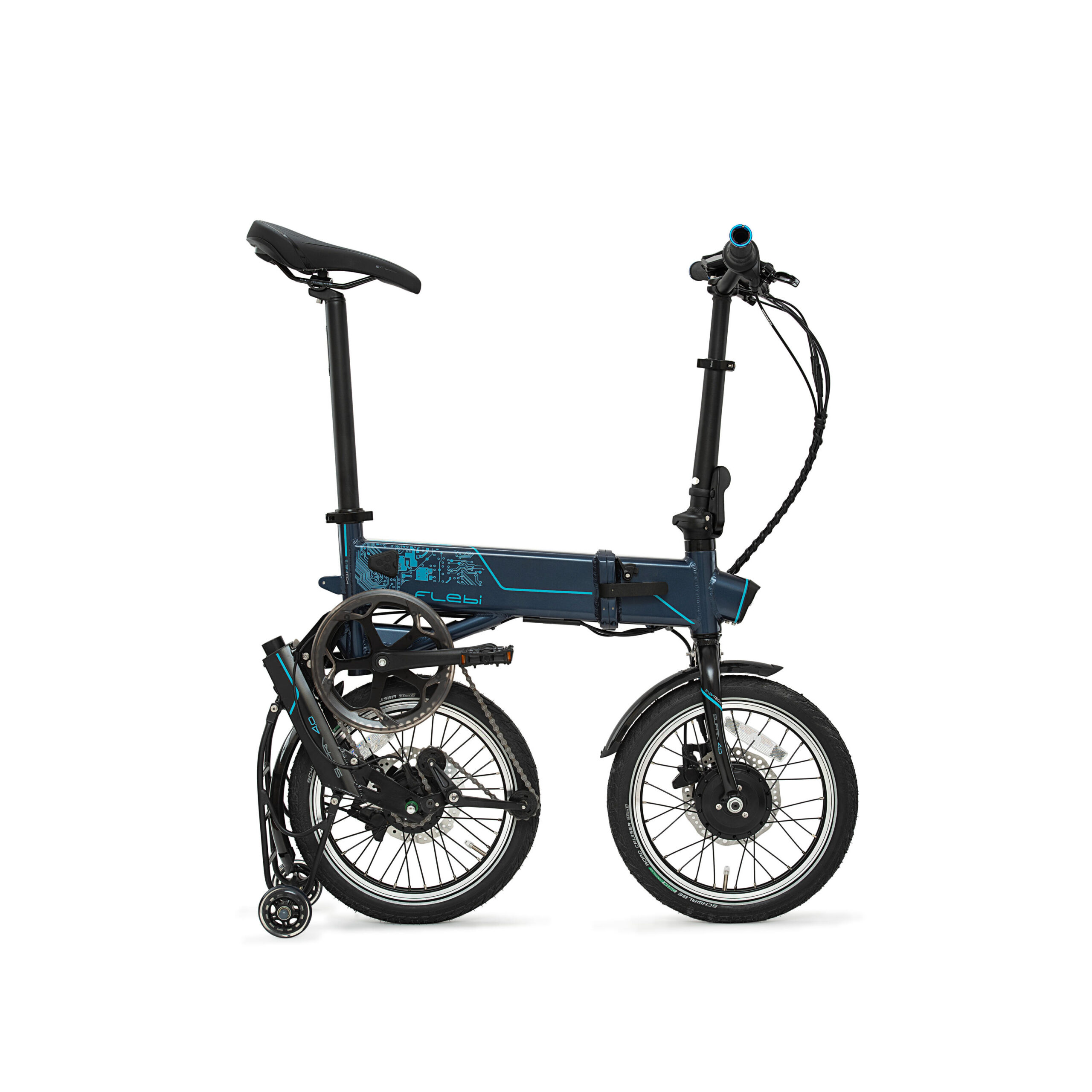 Vélo électrique pliant Supra 4.0+ Tech navy| Roues 16" | Autonomie 90 km – Image 4