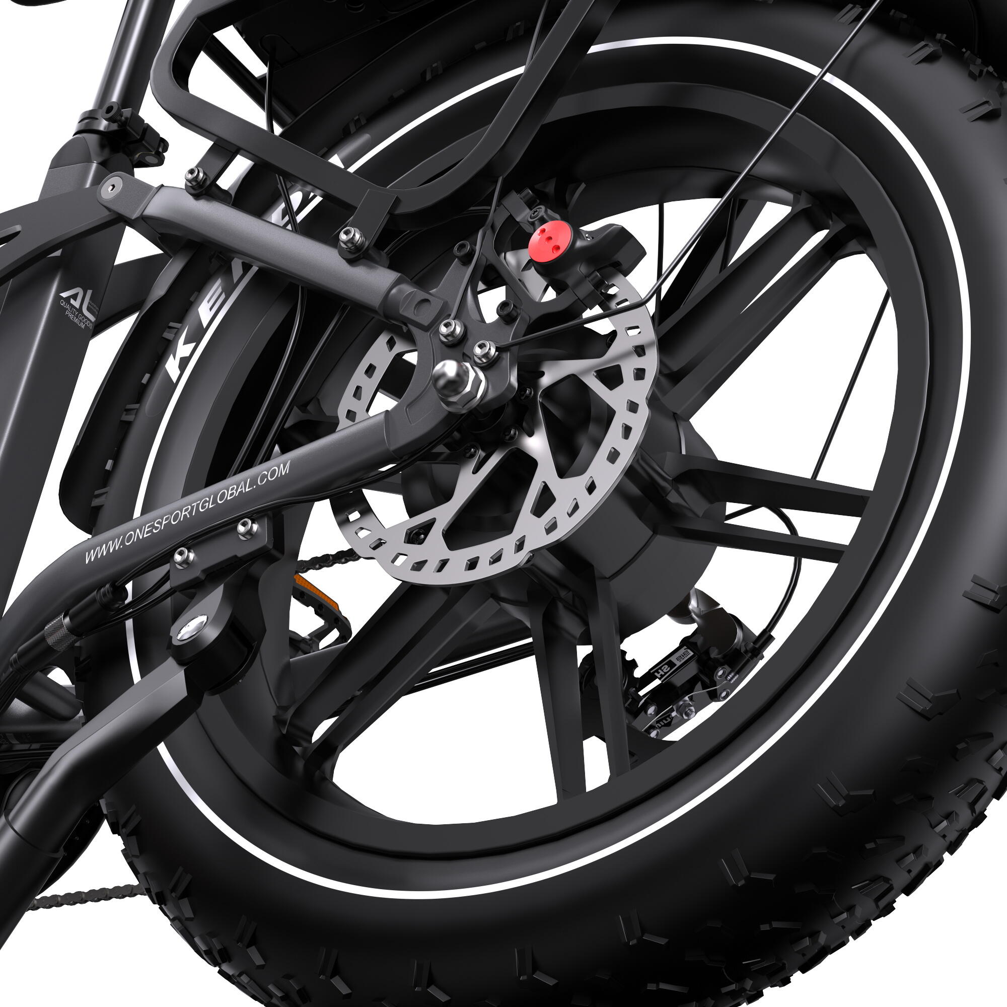 Vélo électrique tout suspendu ONESPORT OT08 PRO 48V 18Ah*2 Double batterie – Image 4