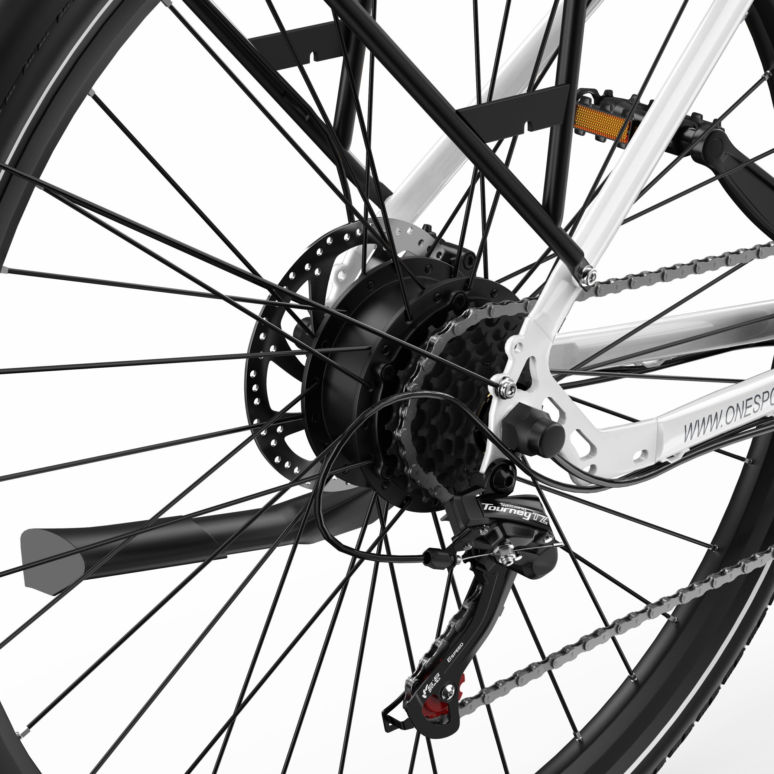 Vélo électrique urbain ONESPORT OT12 27,5", batterie 36 V 13 Ah – Image 3