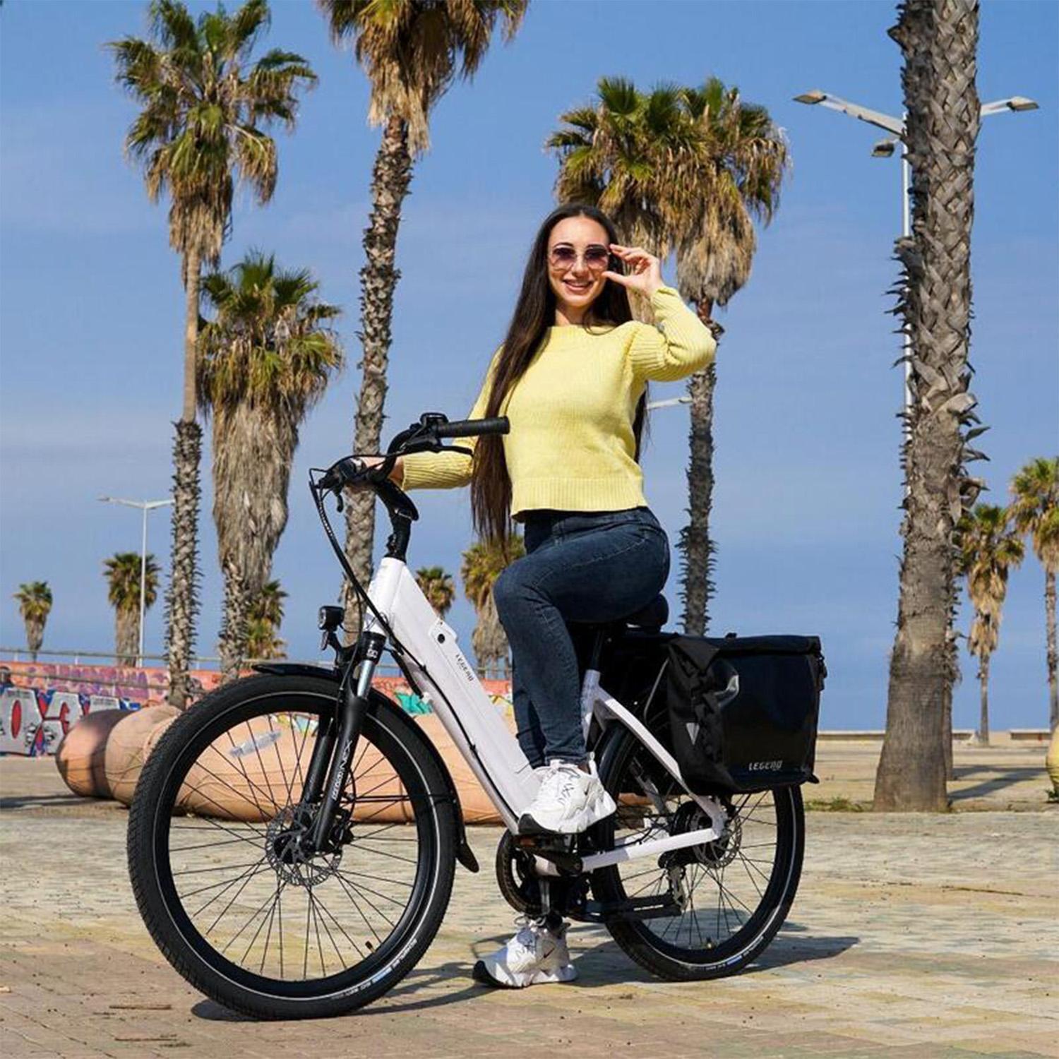 Vélo de Ville Électrique 26" Smartbike - Legend Milano 14Ah Blanc – Image 3