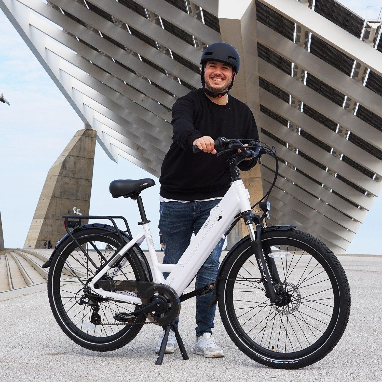 Vélo de Ville Électrique 26" Smartbike - Legend Milano 14Ah Blanc – Image 4