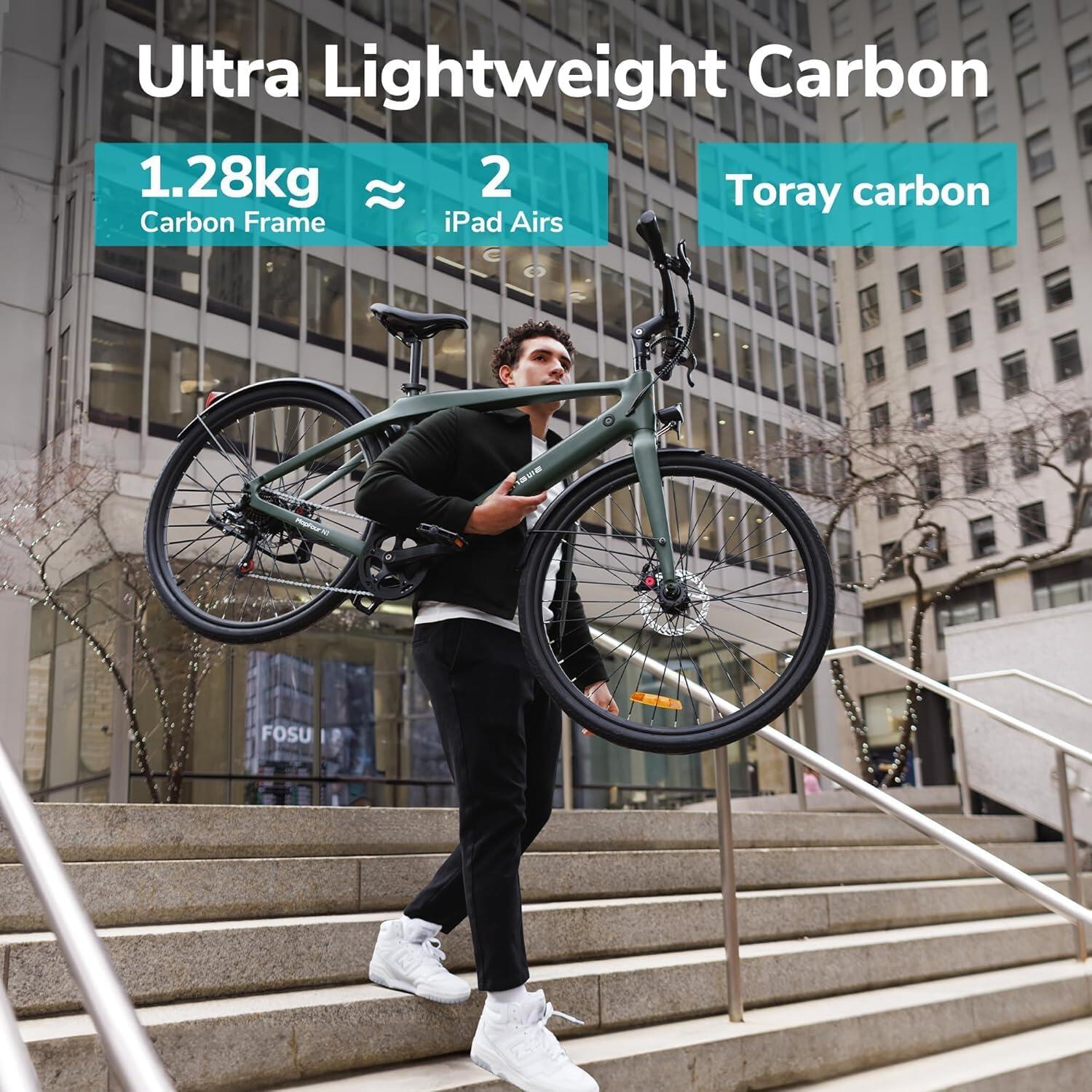 Vélo électrique urbain en fibre de carbone Engwe MapFour N1 Air 250 W et 360 W – Image 5