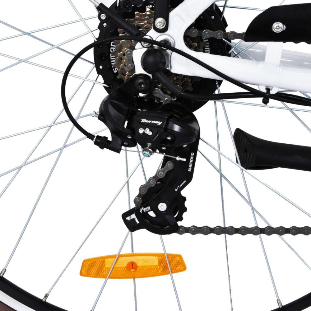 Vélo de ville 28'' pour femme en aluminium avec amortisseurs