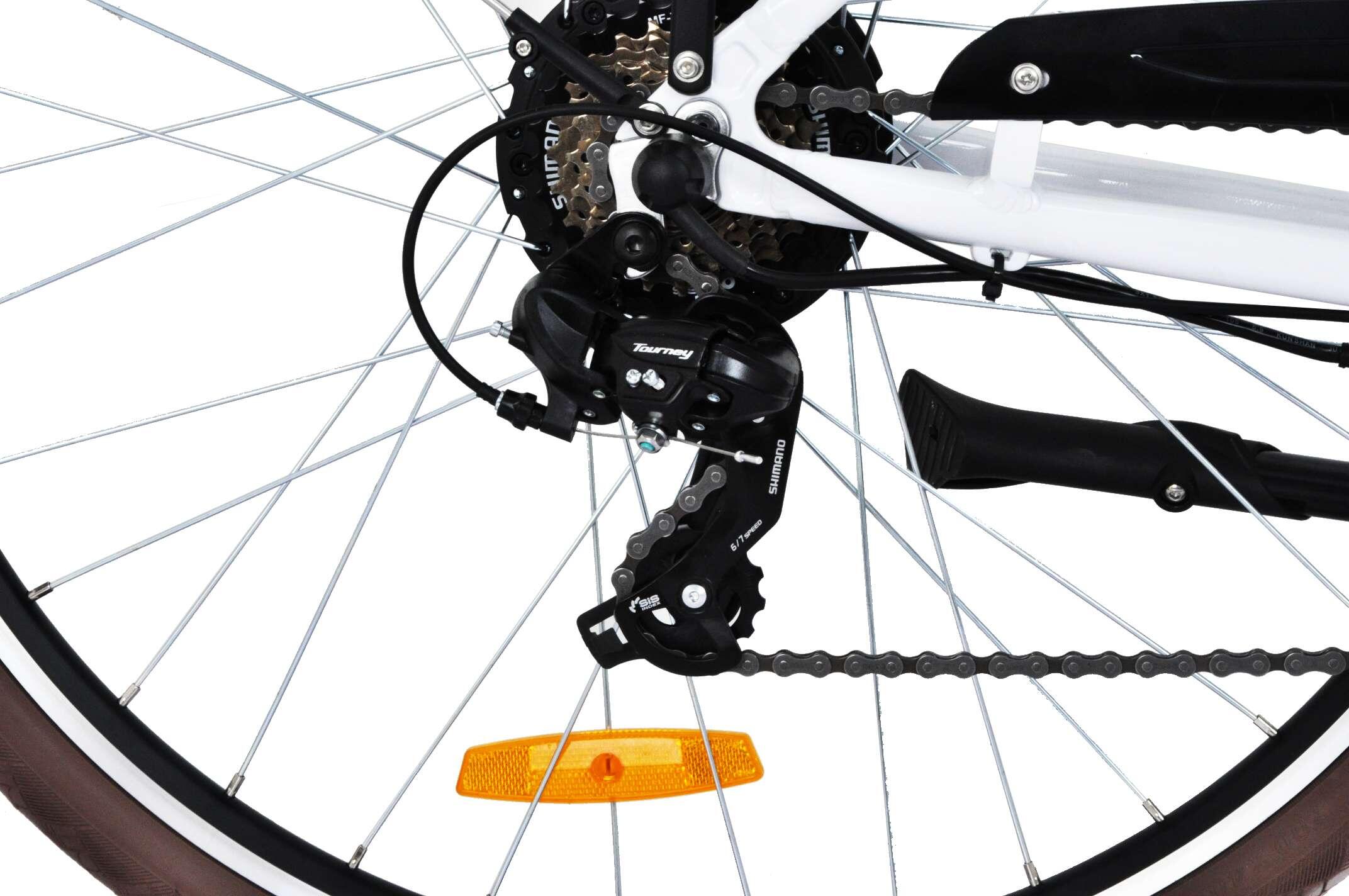 Vélo de ville 28'' pour femme en aluminium avec amortisseurs