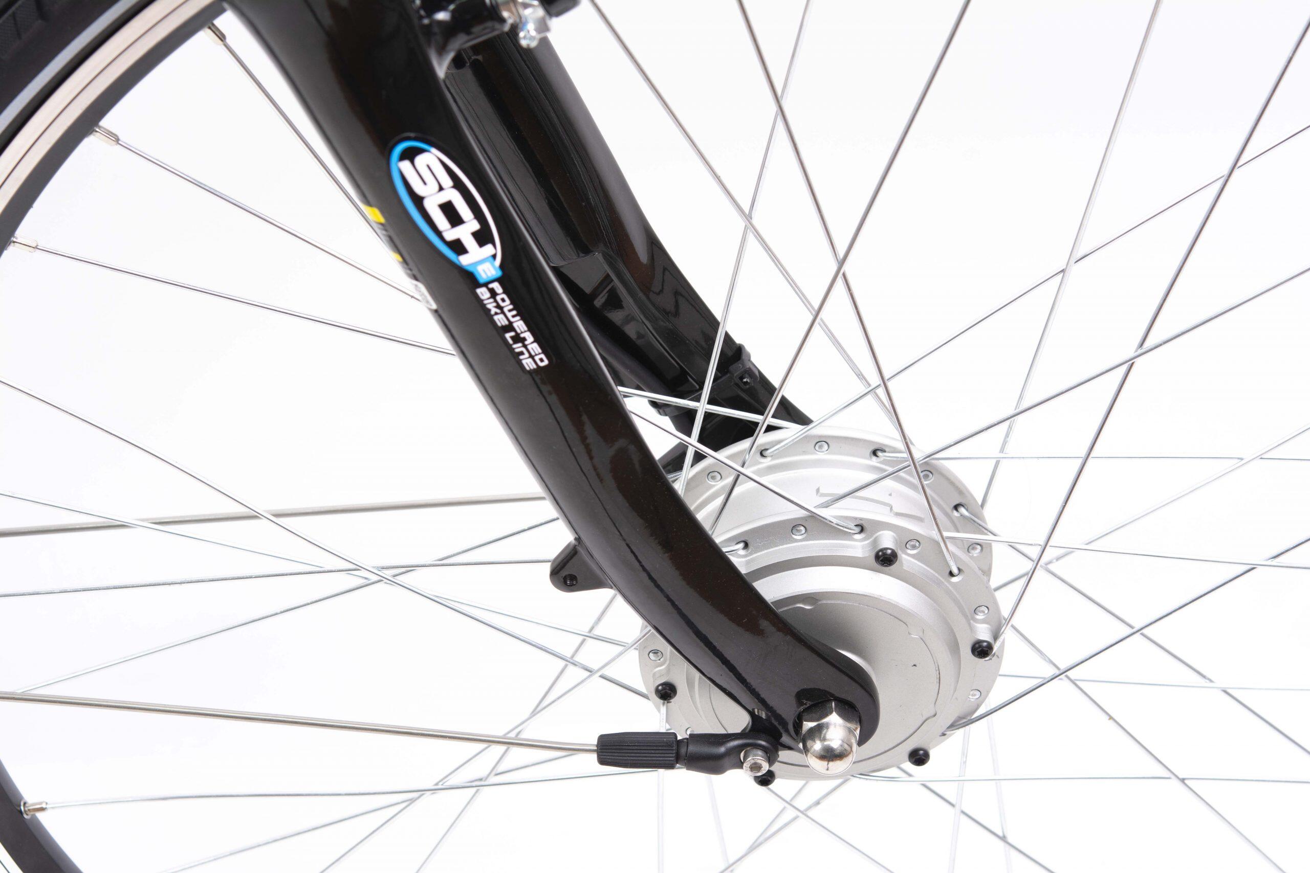 Vélo de ville, E-Moving 28", blanc, aluminium, suspension