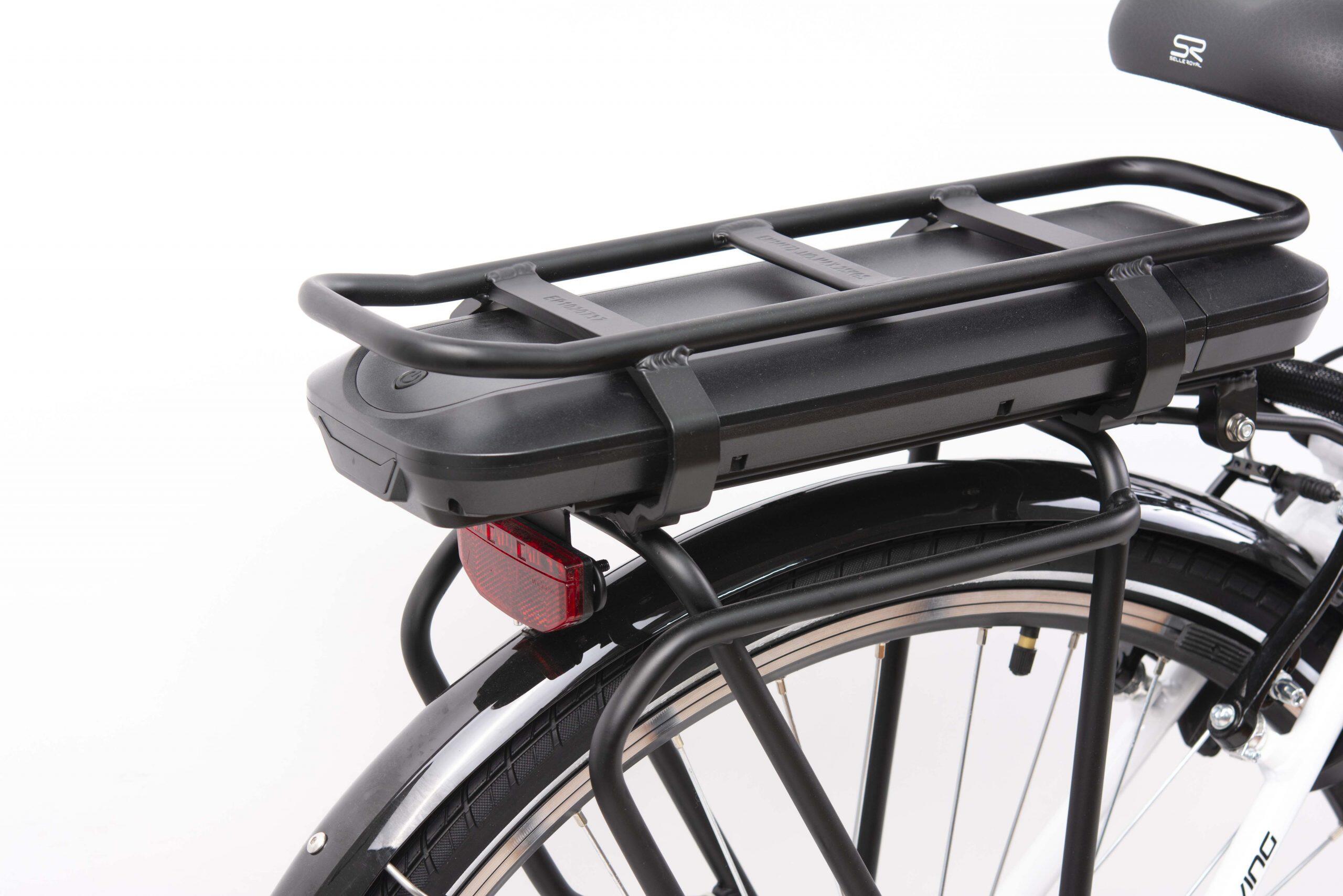 Vélo de ville, E-Moving 28", blanc, aluminium, suspension – Image 4