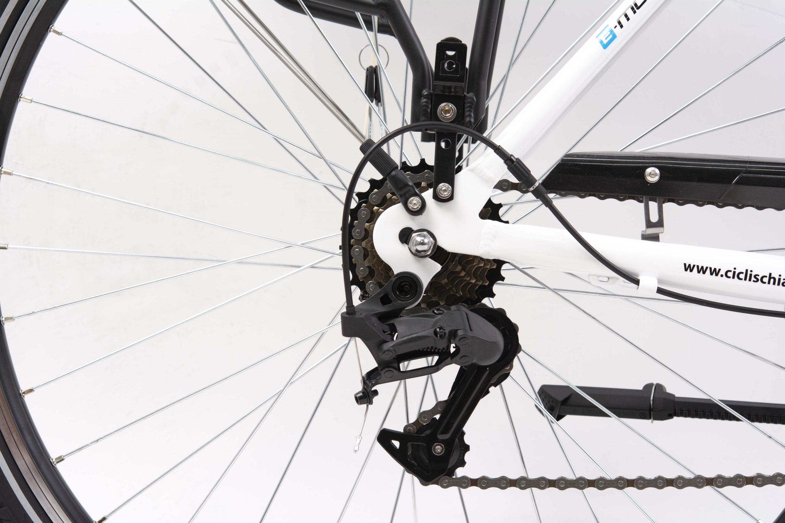 Vélo de ville, E-Moving 28", blanc, aluminium, suspension – Image 5