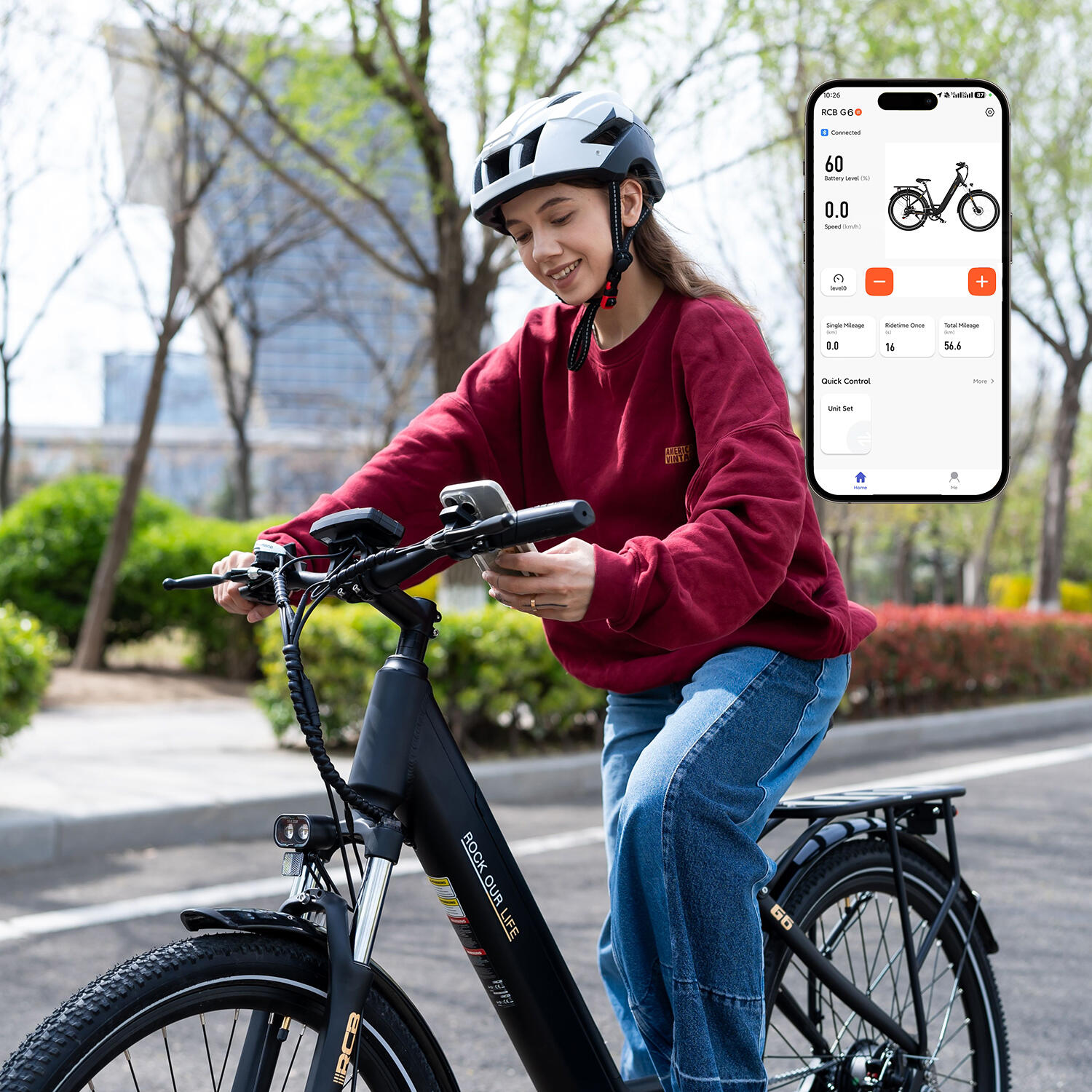 Vélo électrique E-Bike, Adulte RCB-G6, 27,5 pouces, capteur de couple, APP & NFC – Image 4