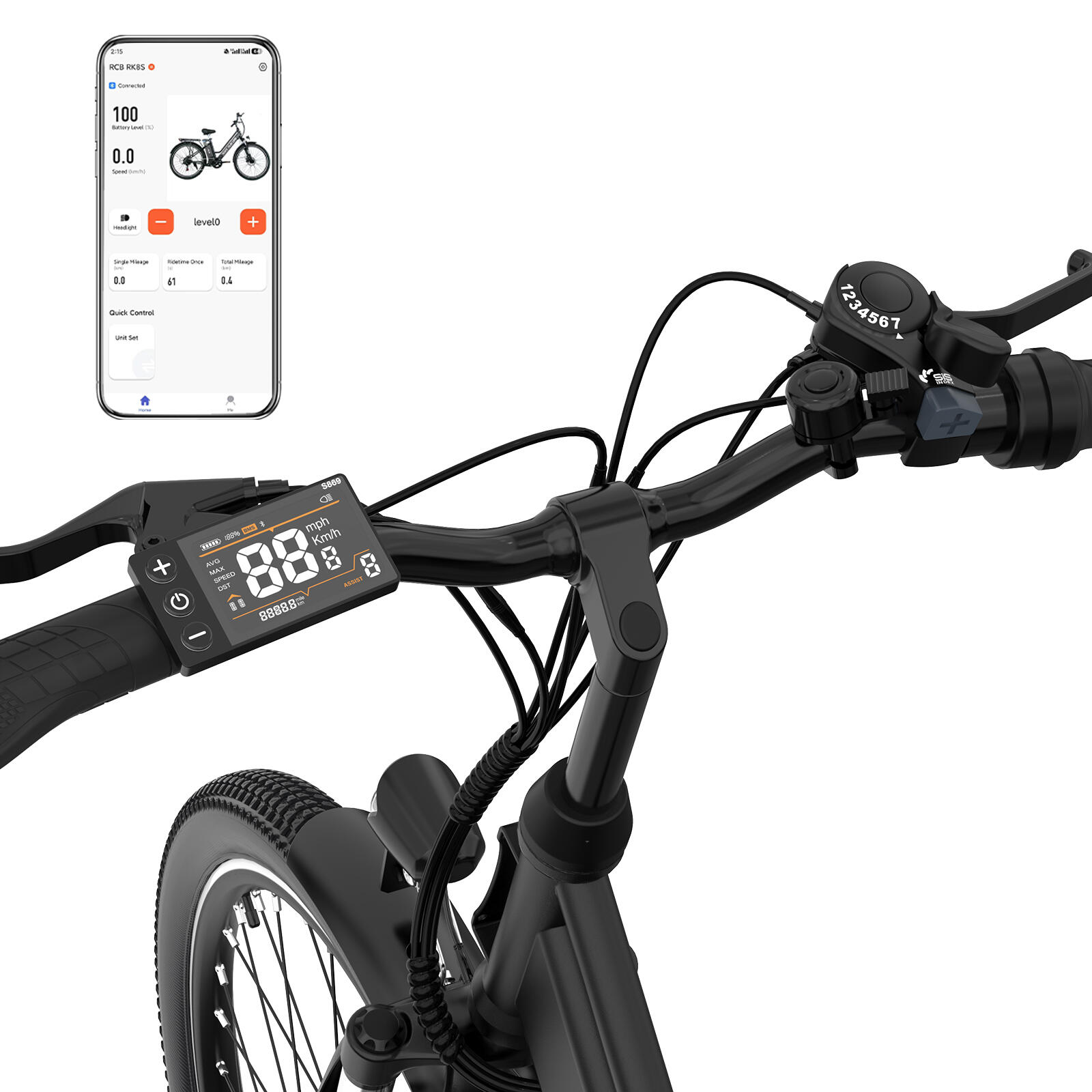 Vélo Électrique Adulte 26'' E-Bike, APP, RCB - RK8S – Image 2