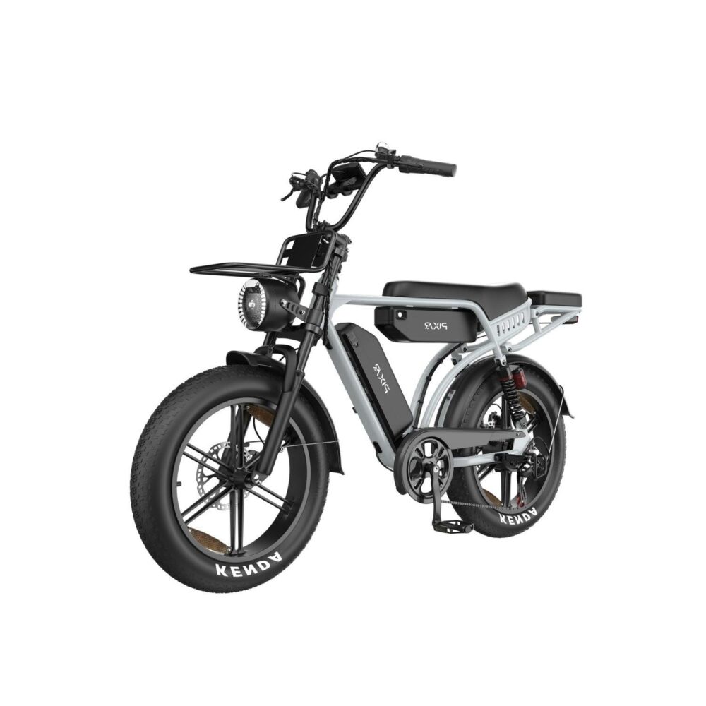 Pixar M9 Vélo Électrique 250W 48V17.5AH+17.5AH 20" Freins Hydrauliques Gris