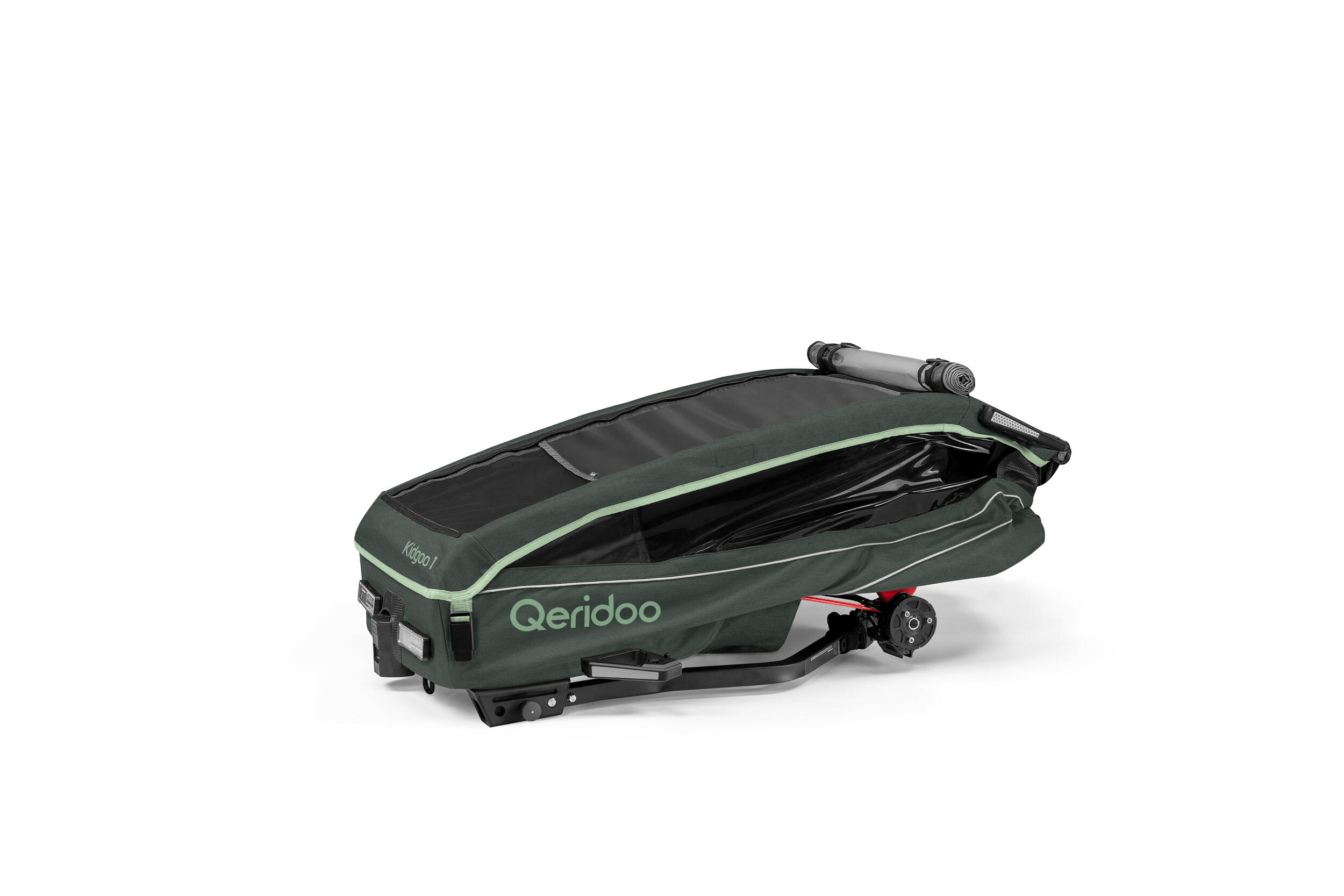 Remorque vélo Qeridoo Kidgoo 1 Forest Green – Image 3