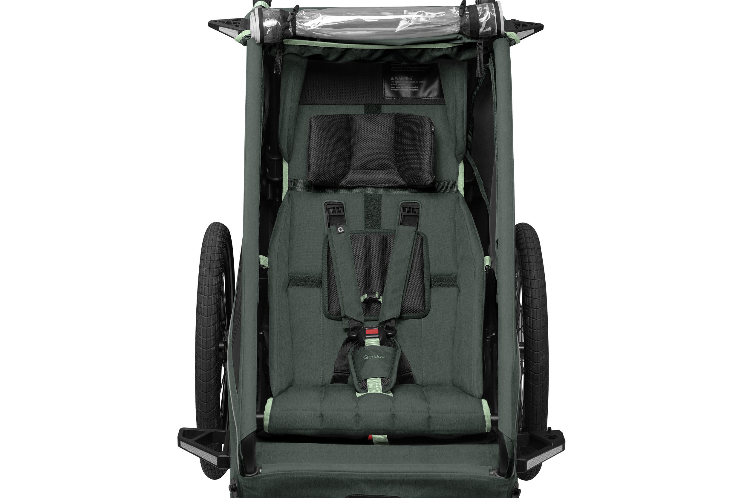 Remorque vélo Qeridoo Kidgoo 1 Forest Green – Image 2