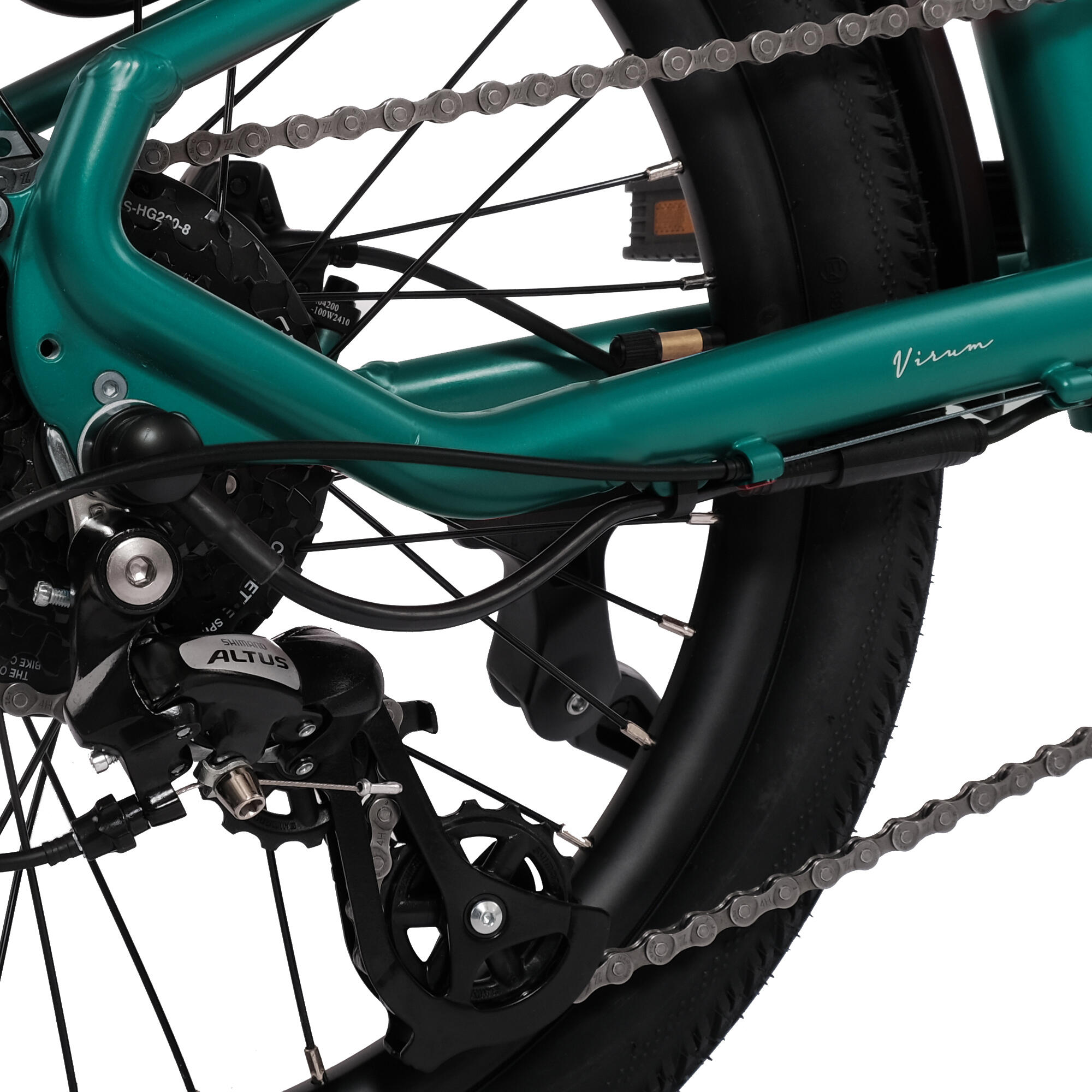 Virum 2026 - Vélo Électrique Ultra-Léger Pliant 36V 10Ah - Vert – Image 2