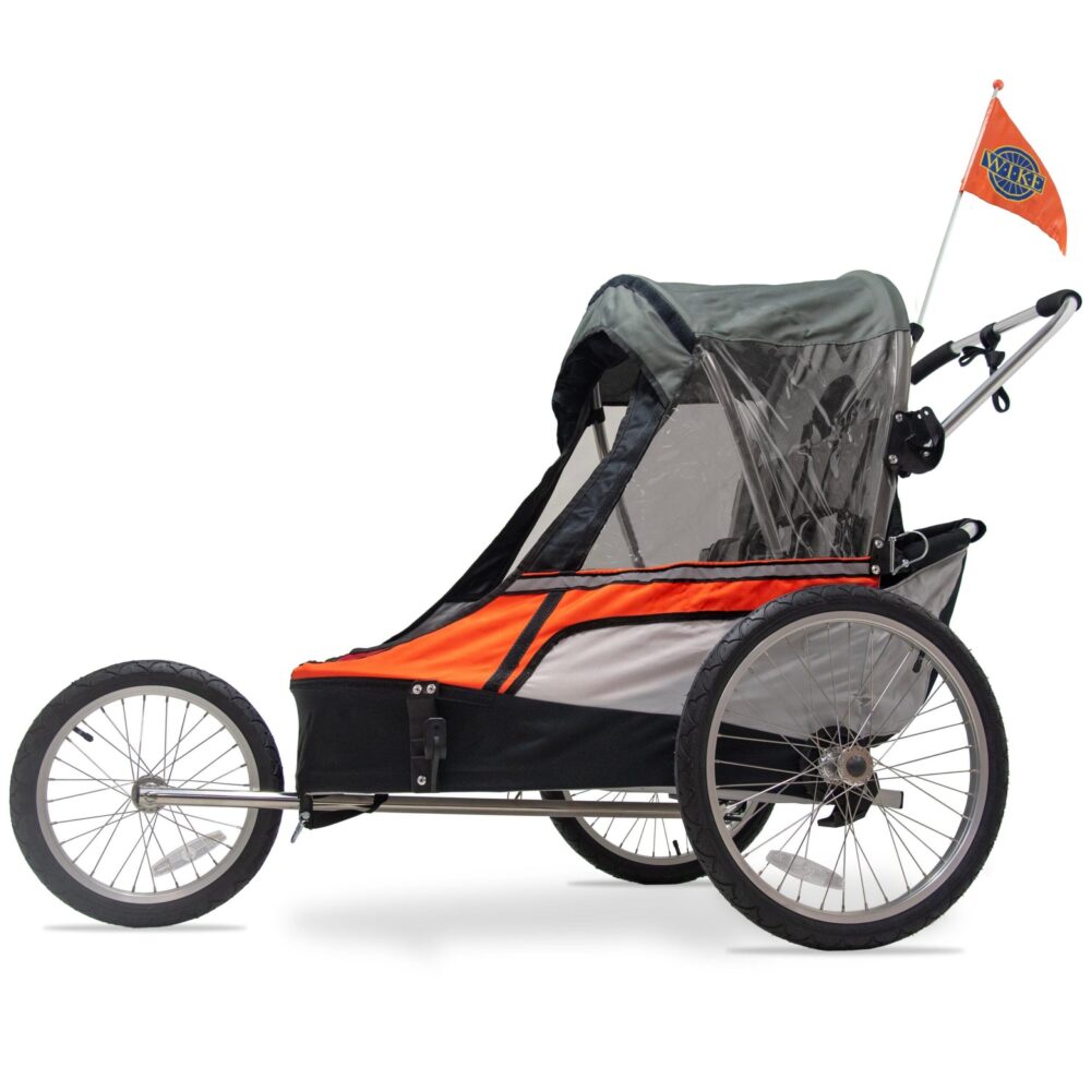 Remorque vélo pour enfants WIKE Premium - comprend poussette et kit de jogging