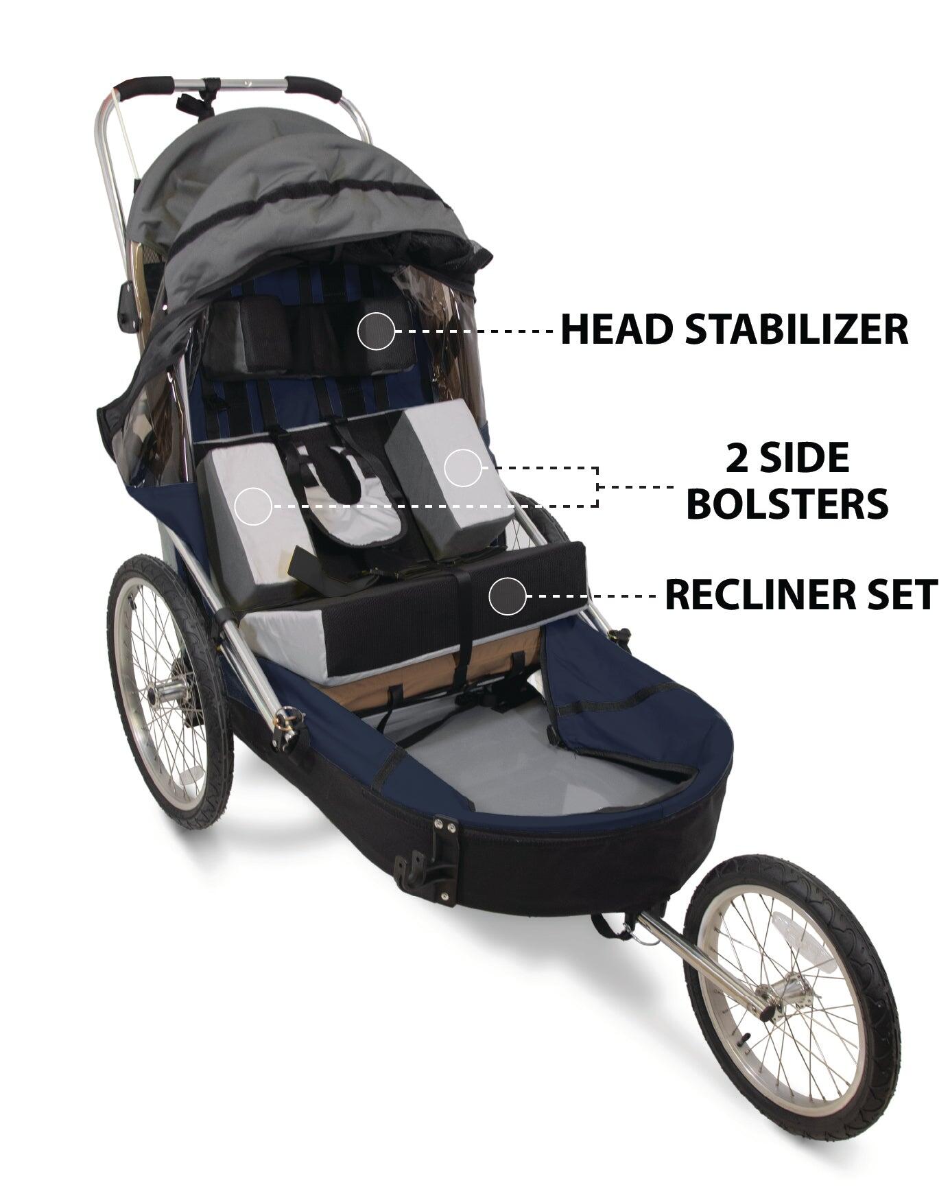 Remorque vélo WIKE pour besoins spéciaux - comprend poussette et kit de jogging – Image 2