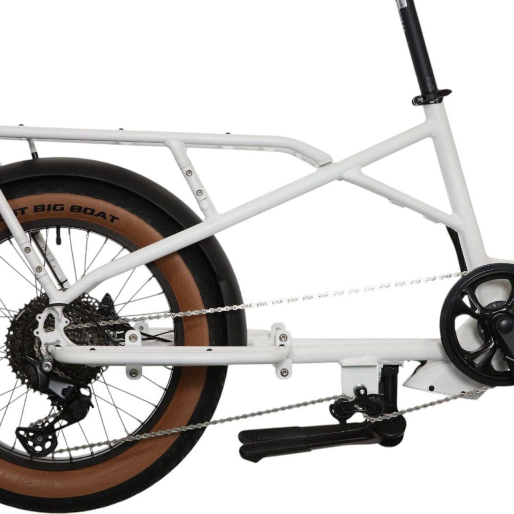 Vélo Cargo Longtail Électrique Bicyklet Shimano Deore 10V 670 Wh 20'' Blanc